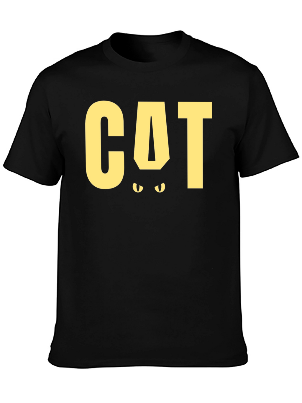 CAT Funny Graphic T-Shirt - Black Tee