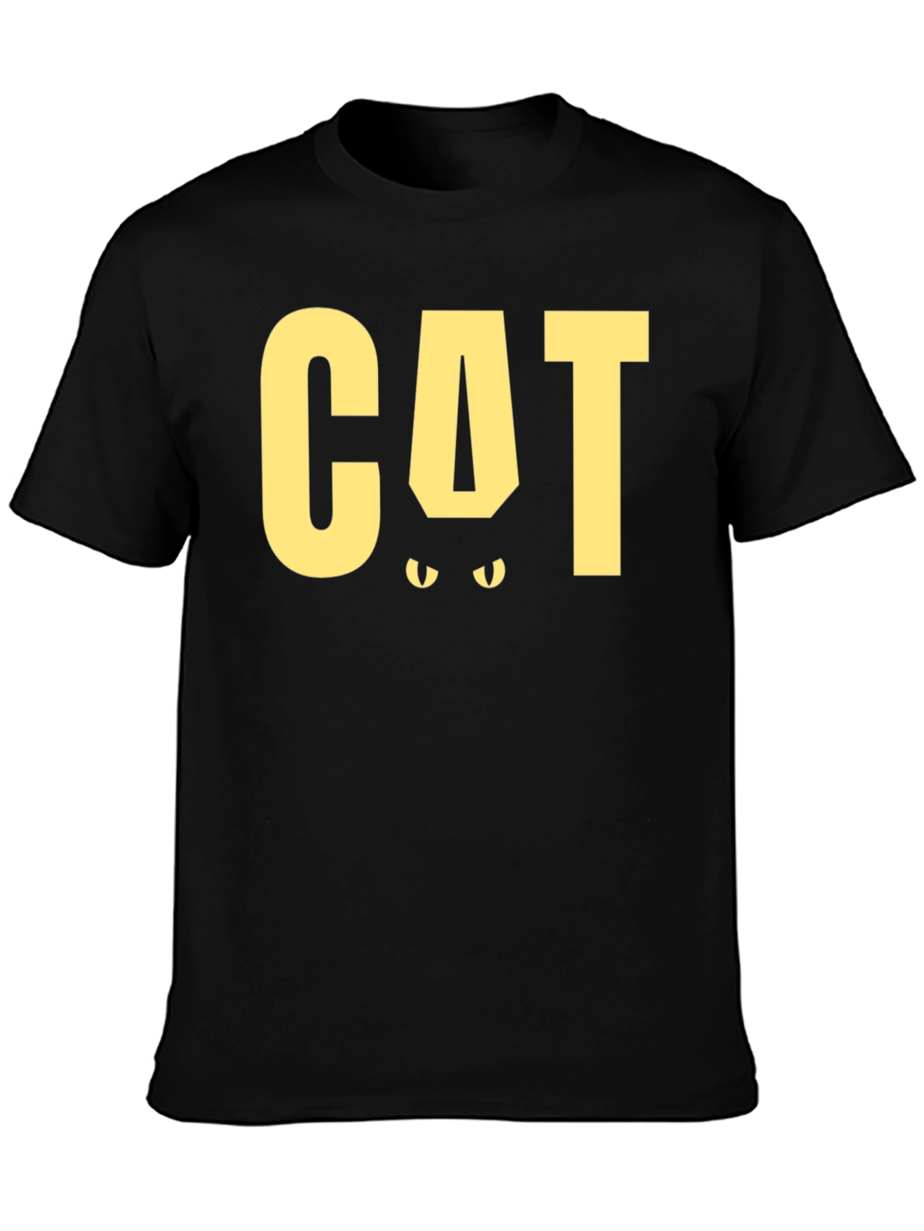 CAT Funny Graphic T-Shirt - Black Tee