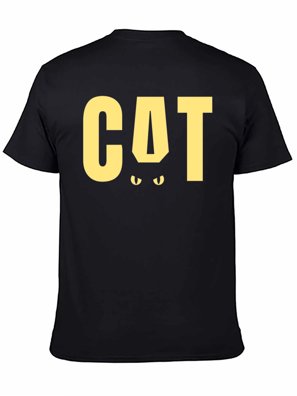 CAT Funny Graphic T-Shirt - Black Tee