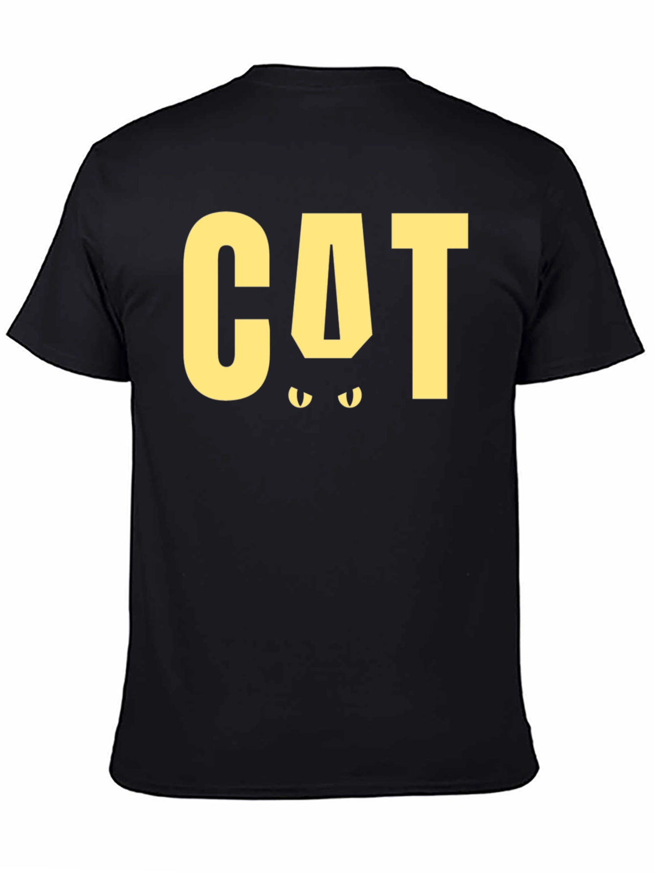 CAT Funny Graphic T-Shirt - Black Tee