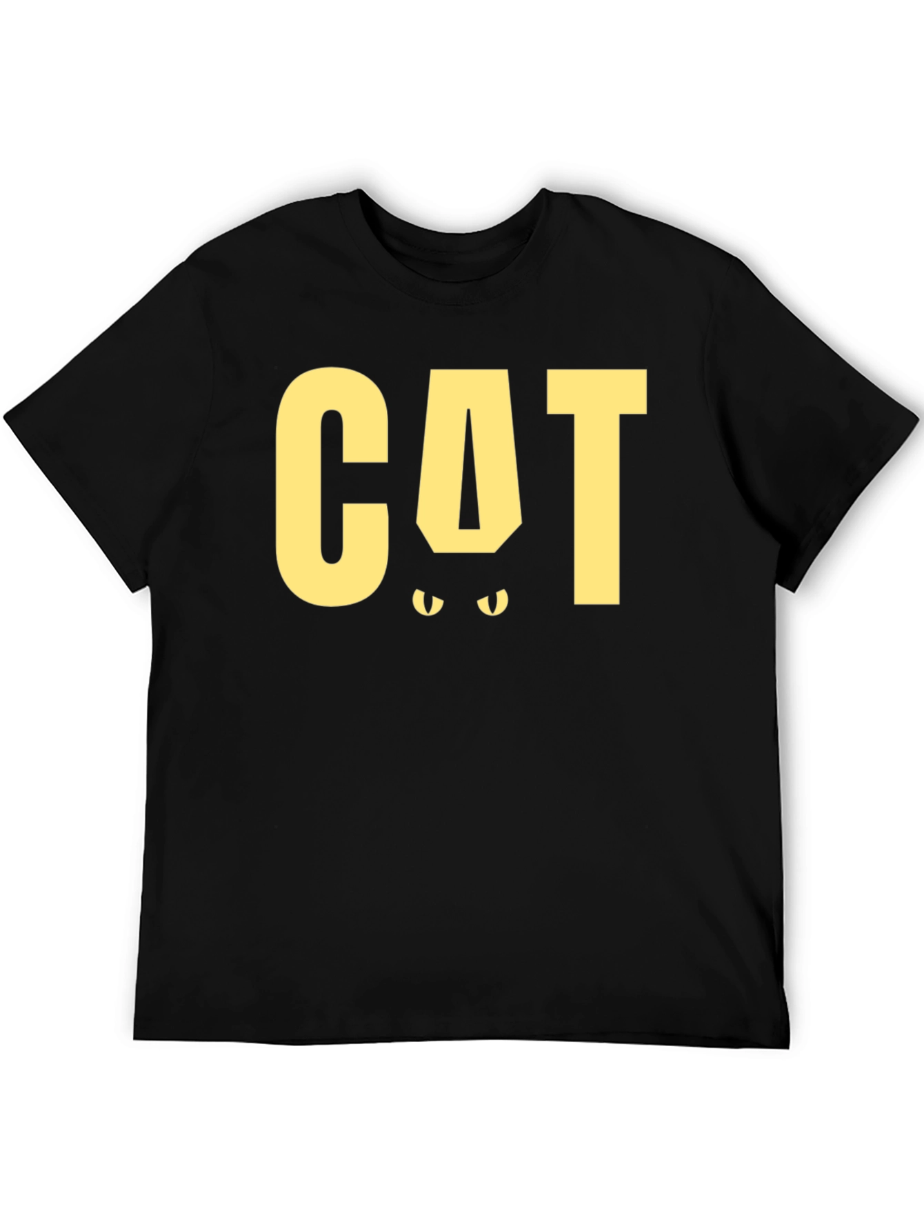 CAT Funny Graphic T-Shirt - Black Tee
