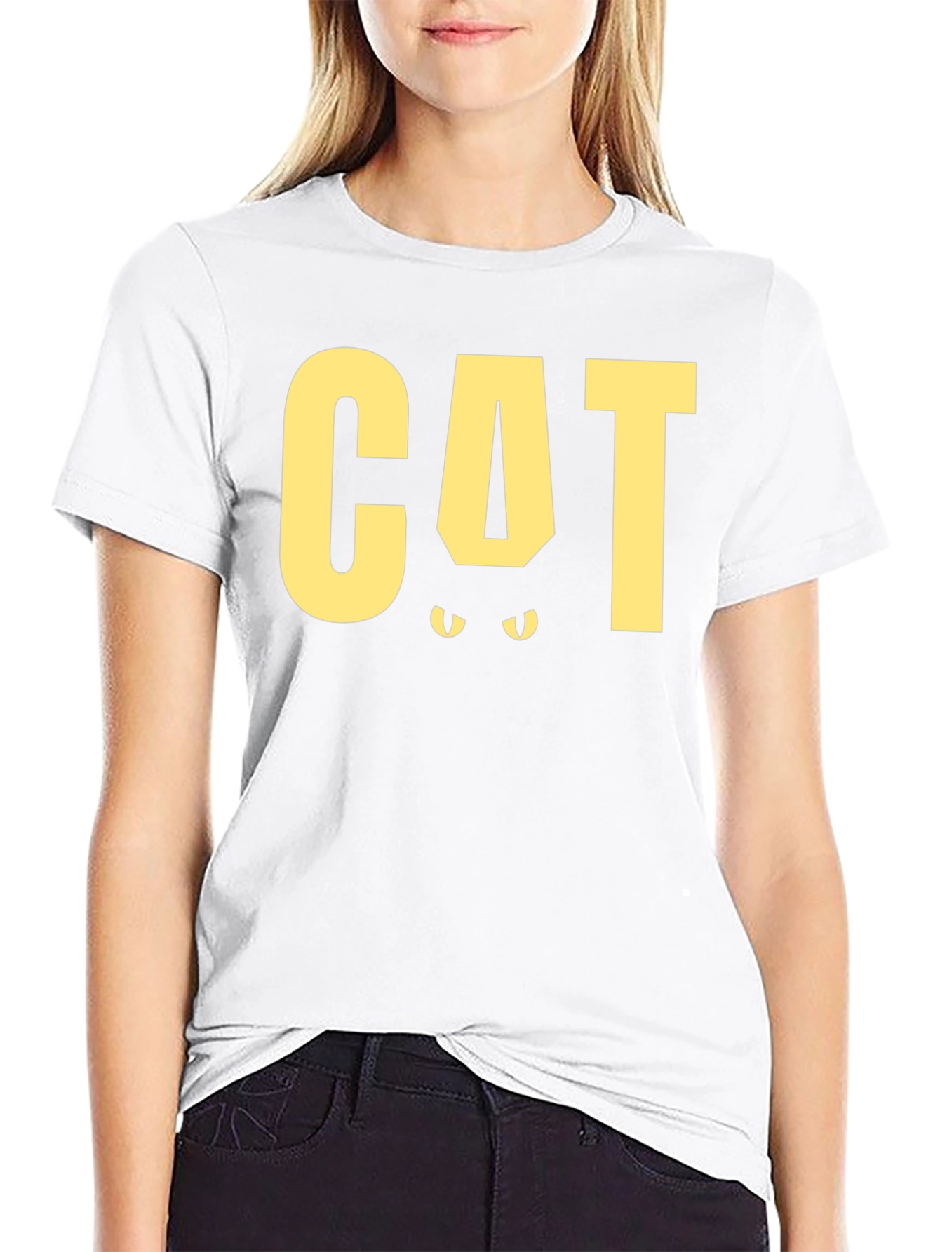 CAT Funny Graphic T-Shirt - Black Tee