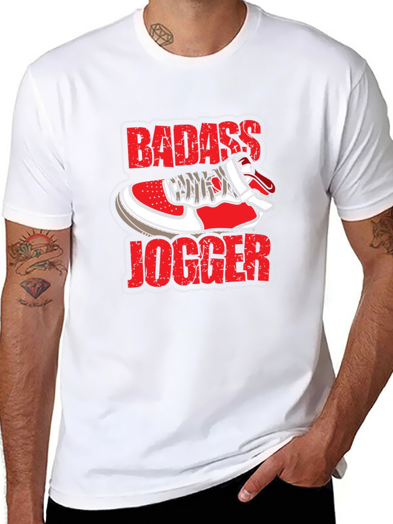 Badass Jogger T-Shirt - Cool Sneaker Design