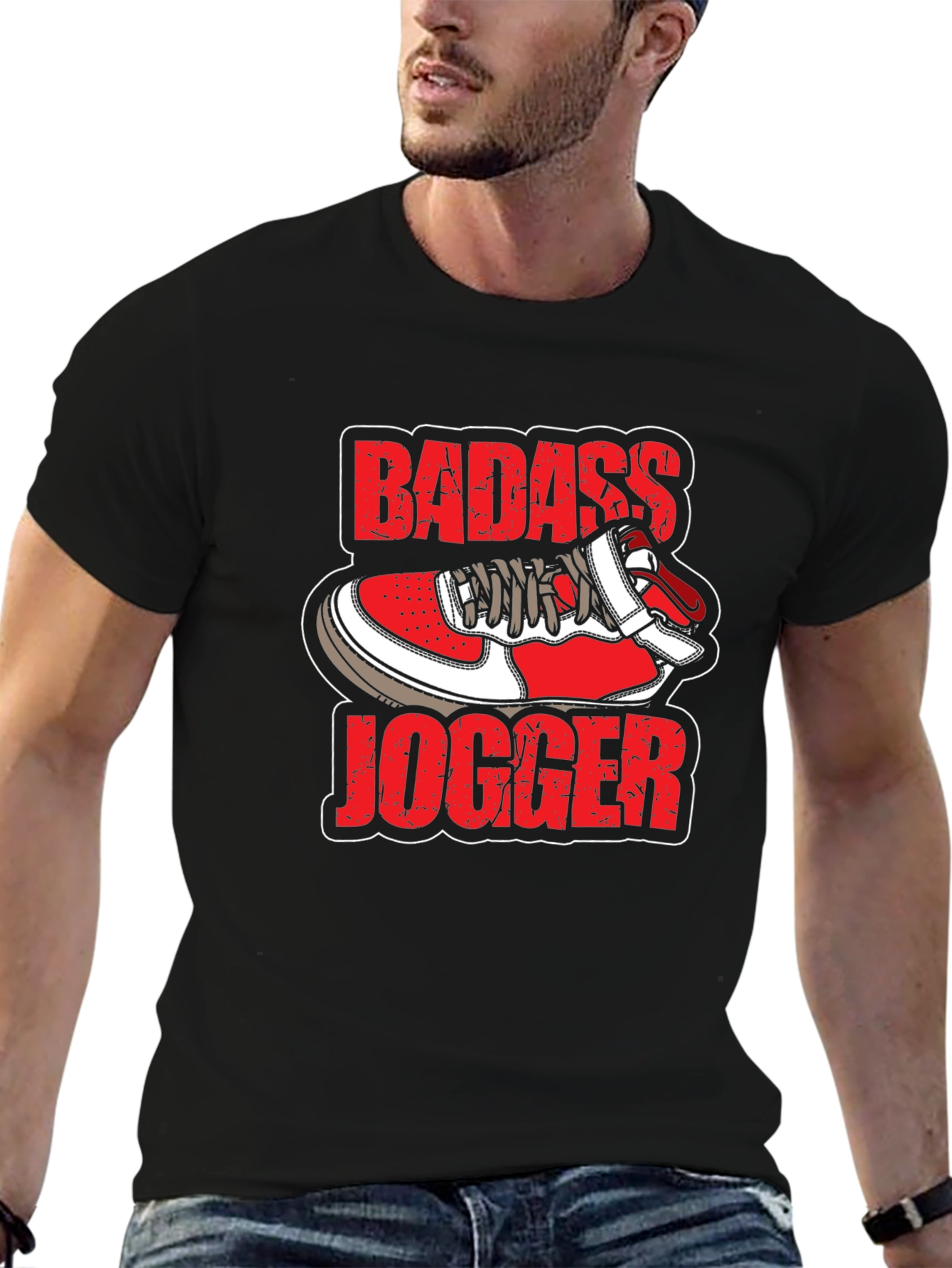Badass Jogger T-Shirt - Cool Sneaker Design