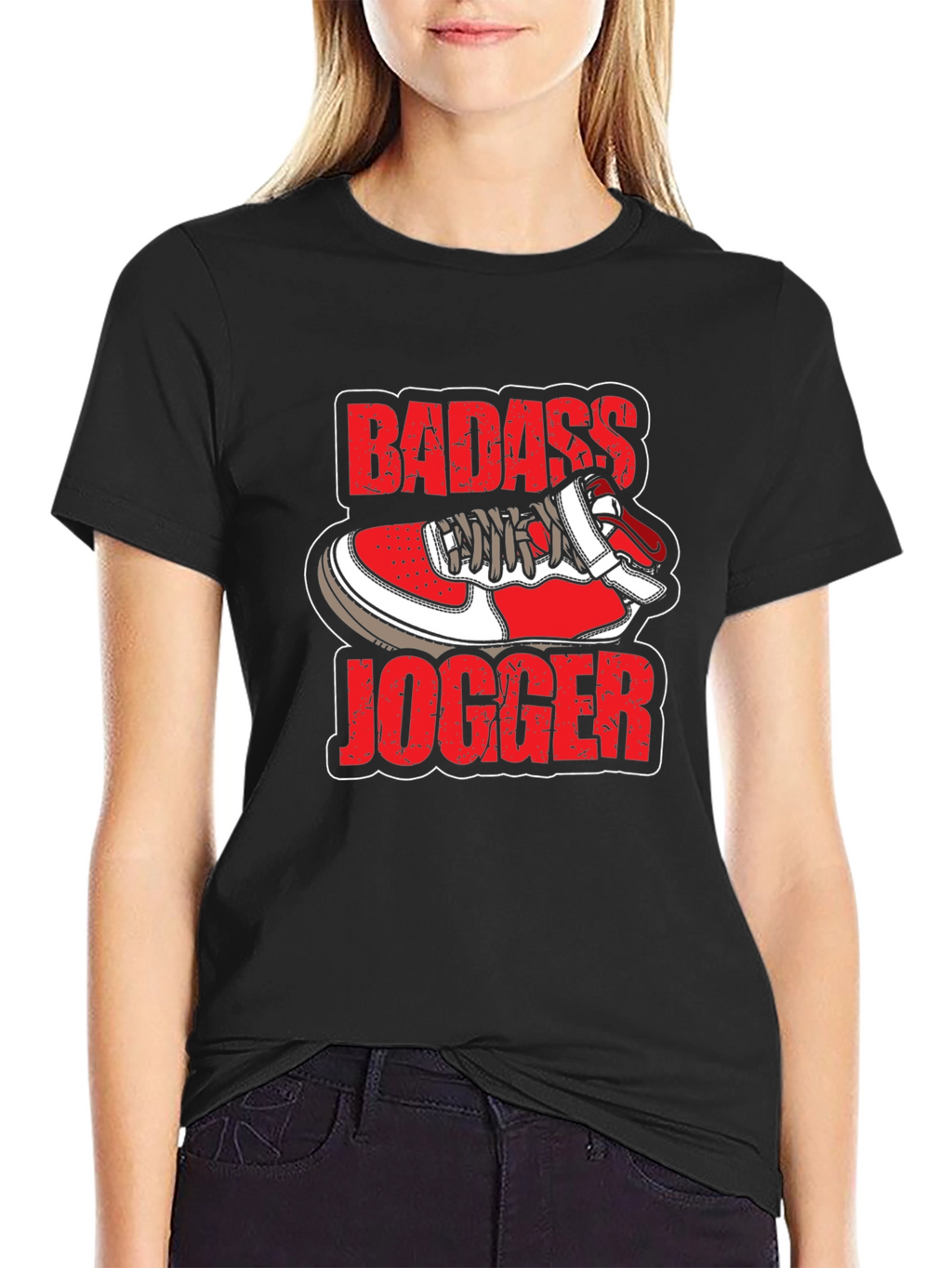 Badass Jogger T-Shirt - Cool Sneaker Design