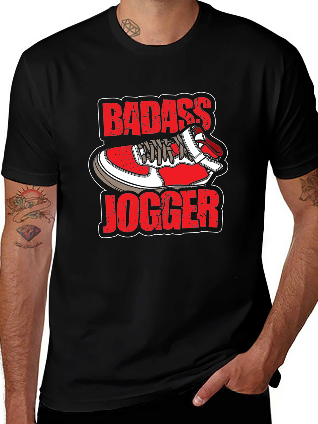 Badass Jogger T-Shirt - Cool Sneaker Design