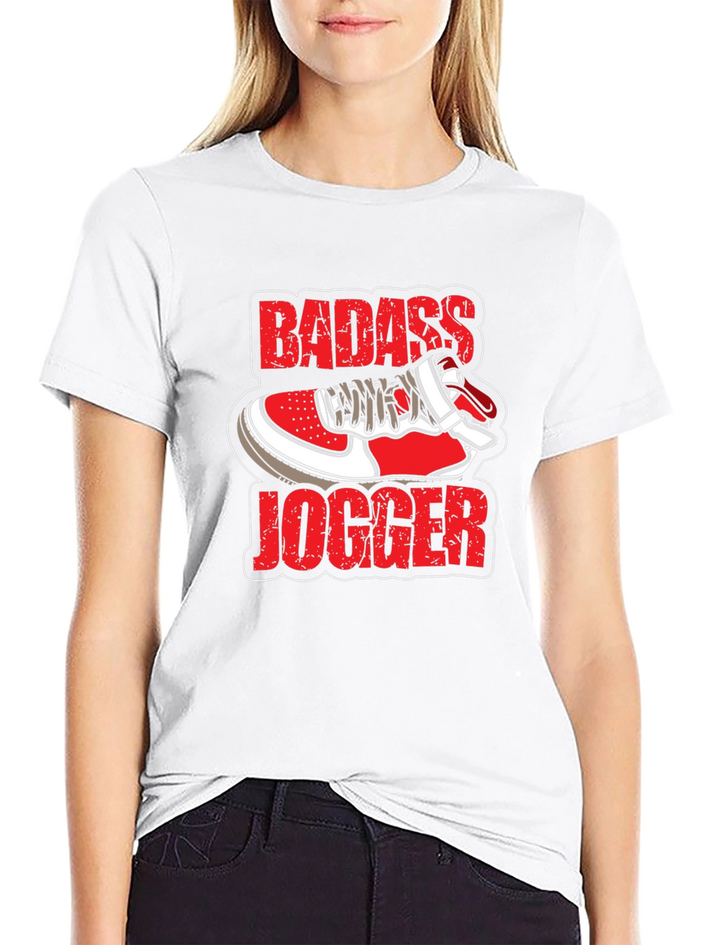Badass Jogger T-Shirt - Cool Sneaker Design