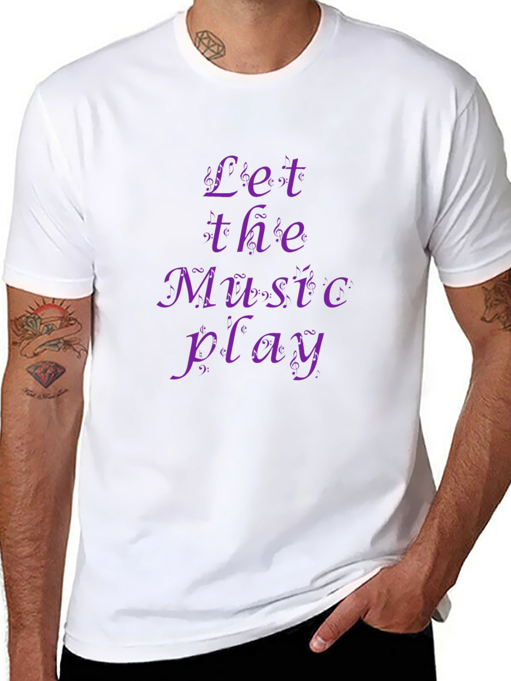 Let the Music Play - Black Graphic Tee
