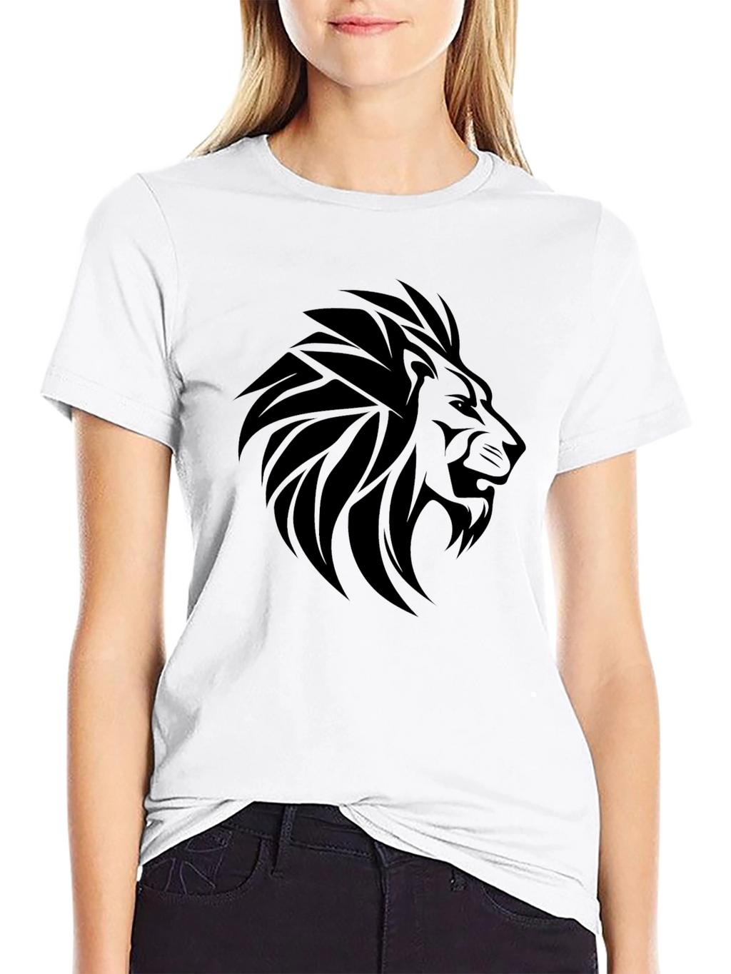 Lion Graphic Tee - Bold Black T-Shirt