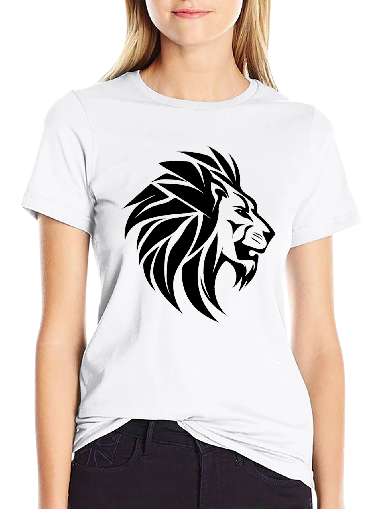 Lion Graphic Tee - Bold Black T-Shirt