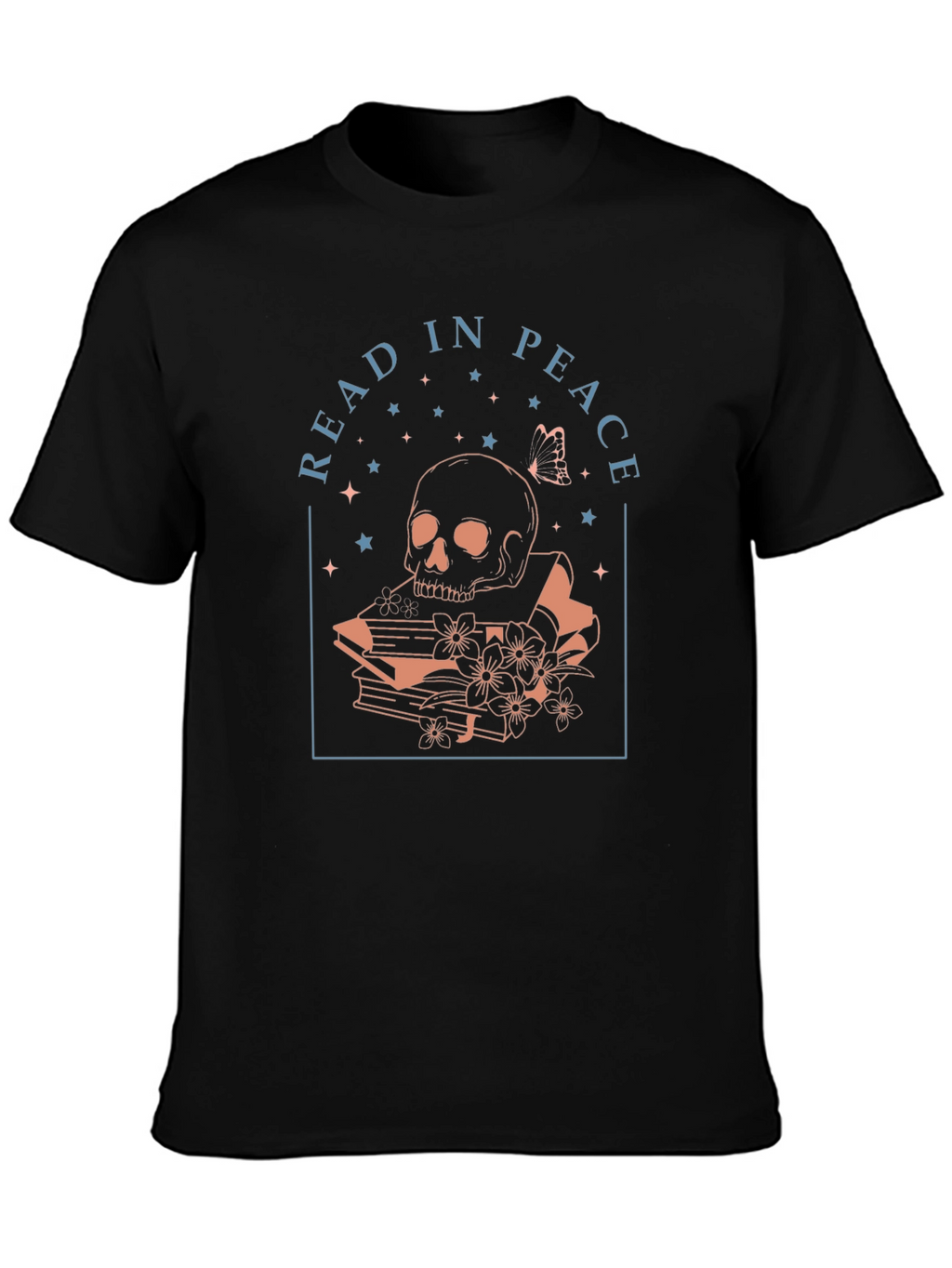 Read in Peace Graphic Tee - Skull & Books