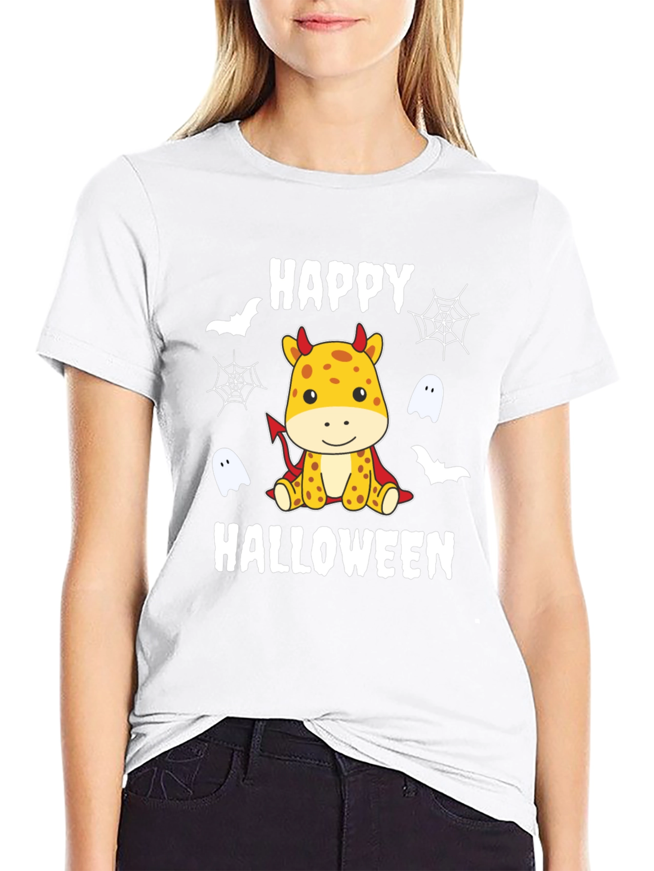 Happy Halloween Giraffe Devil T-Shirt