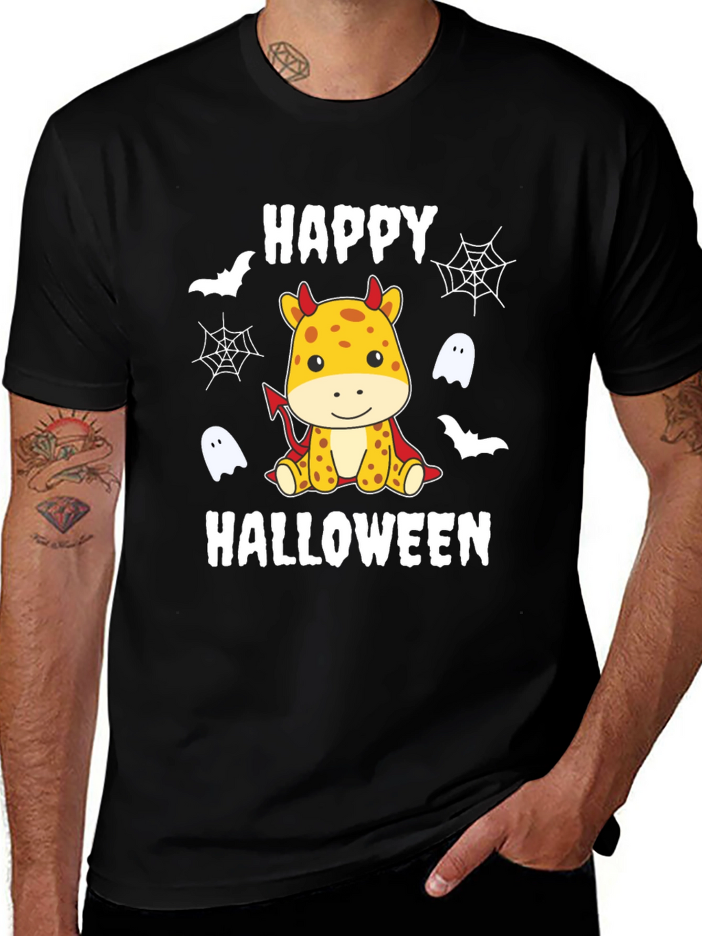 Happy Halloween Giraffe Devil T-Shirt