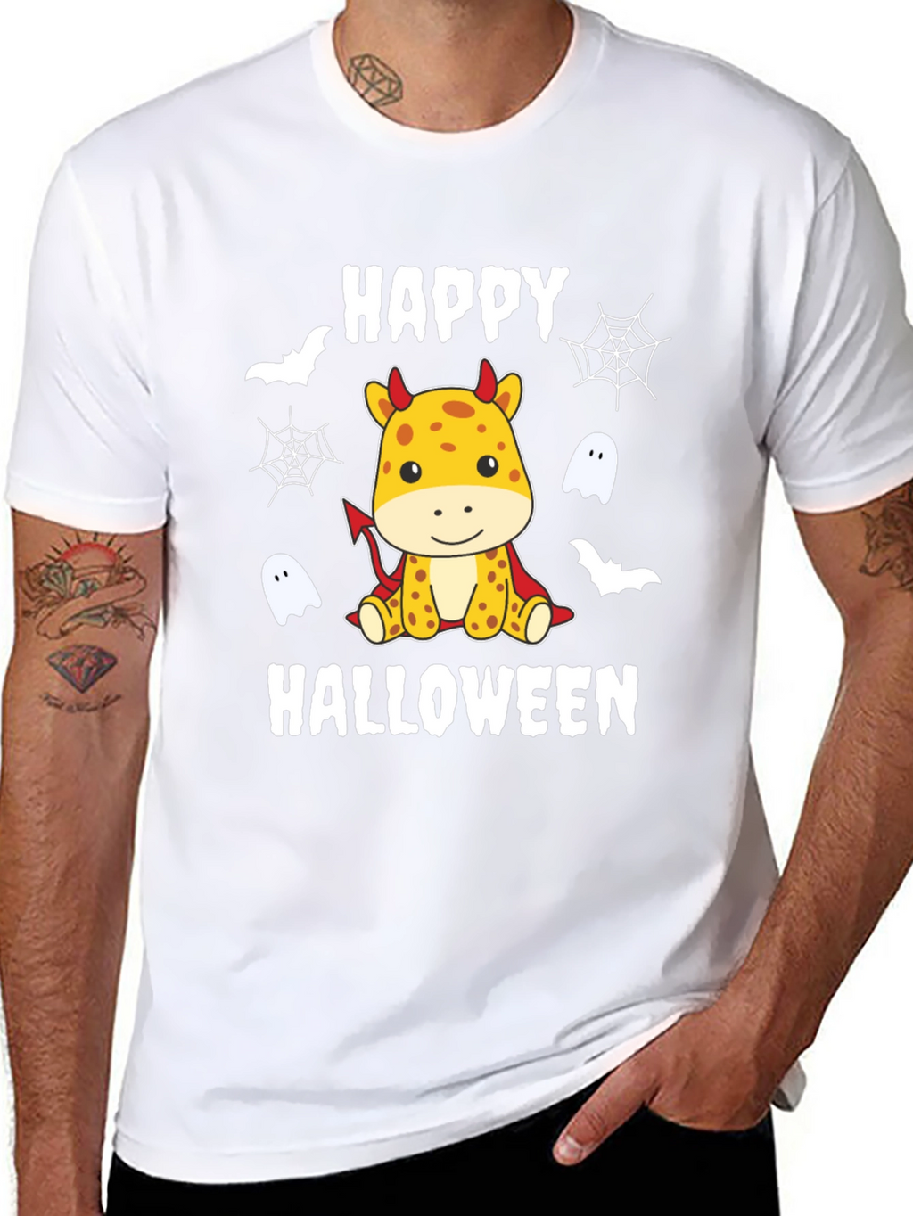 Happy Halloween Giraffe Devil T-Shirt