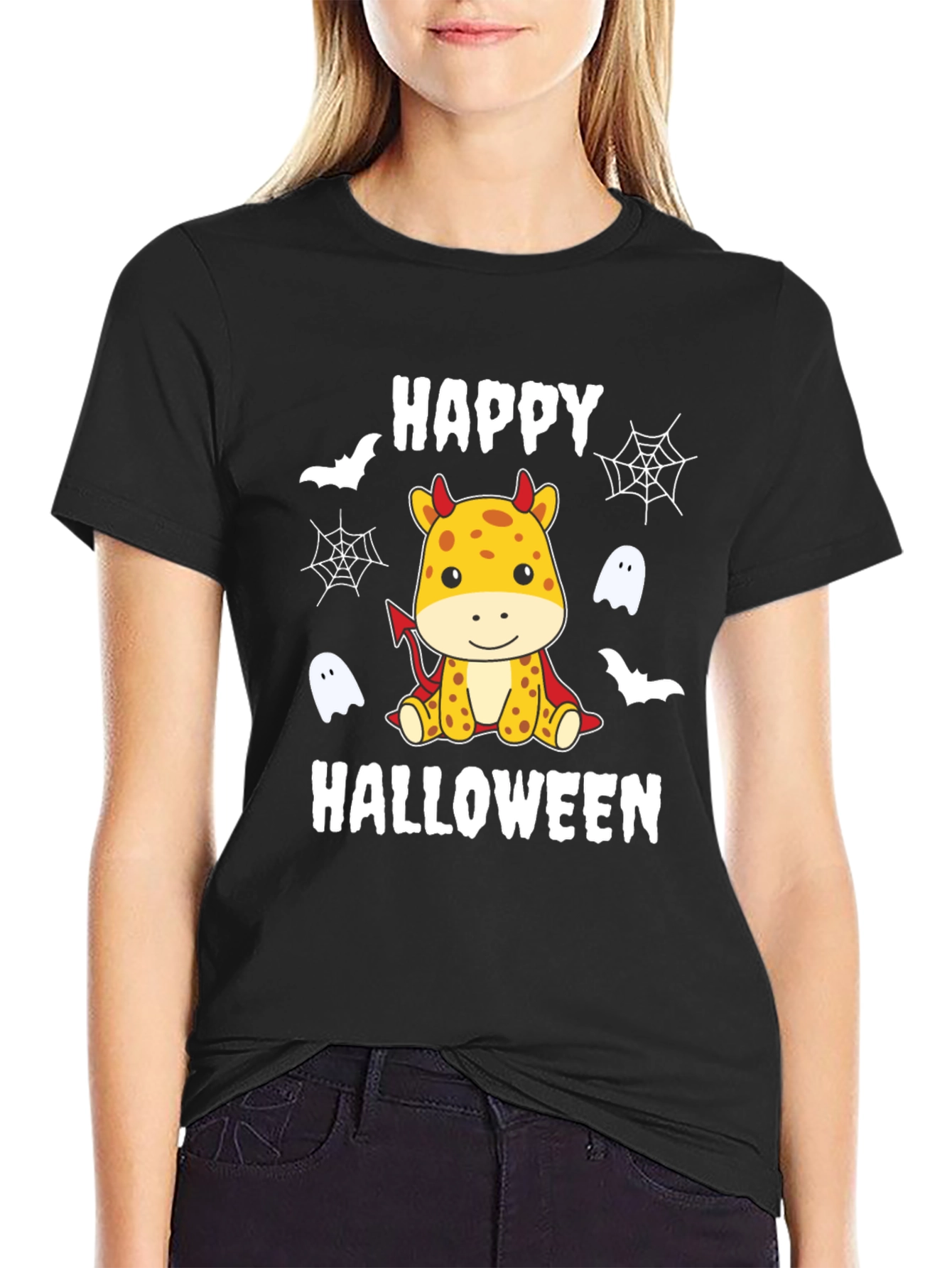 Happy Halloween Giraffe Devil T-Shirt