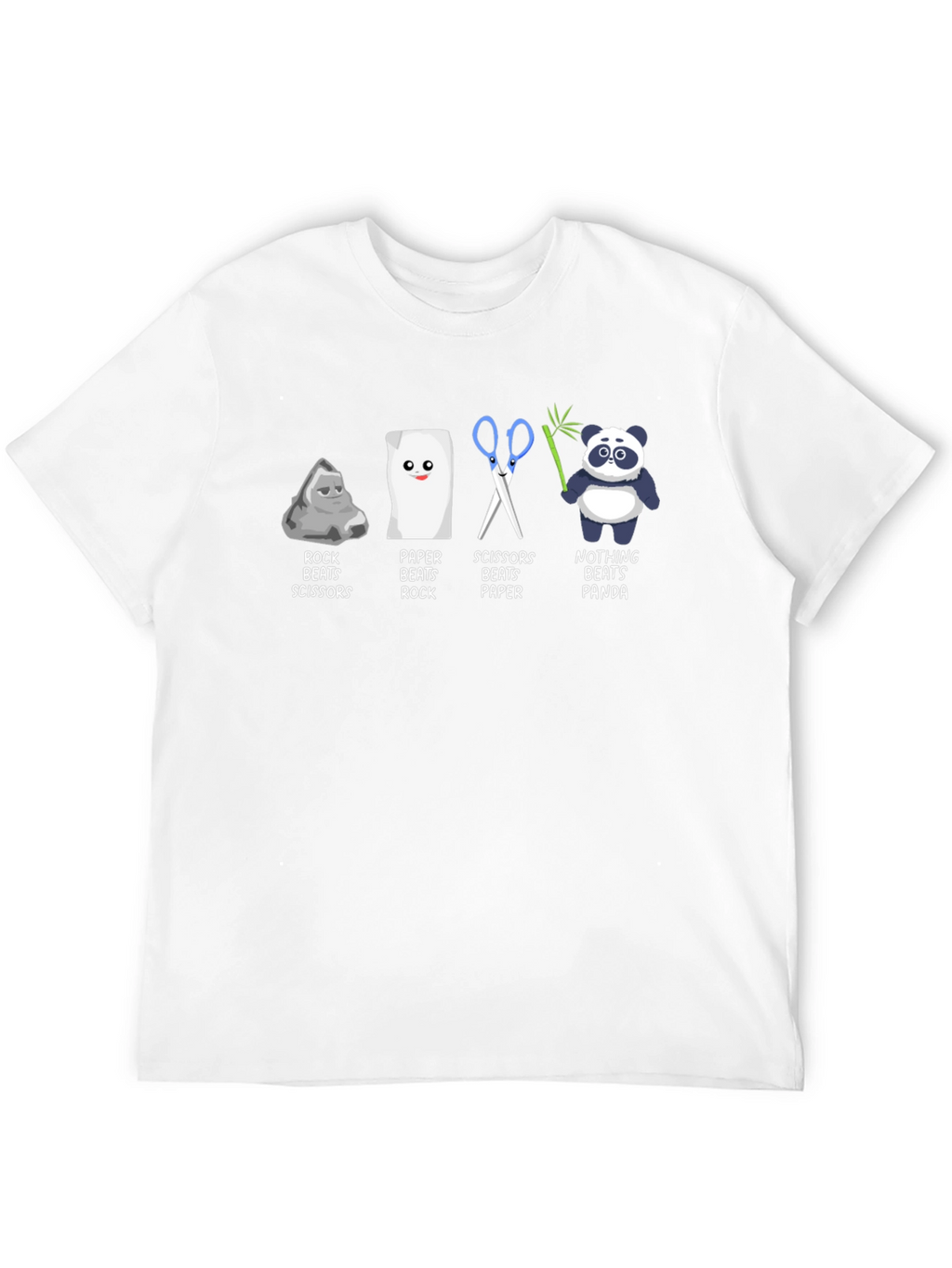 Rock Paper Scissors Panda Graphic Tee