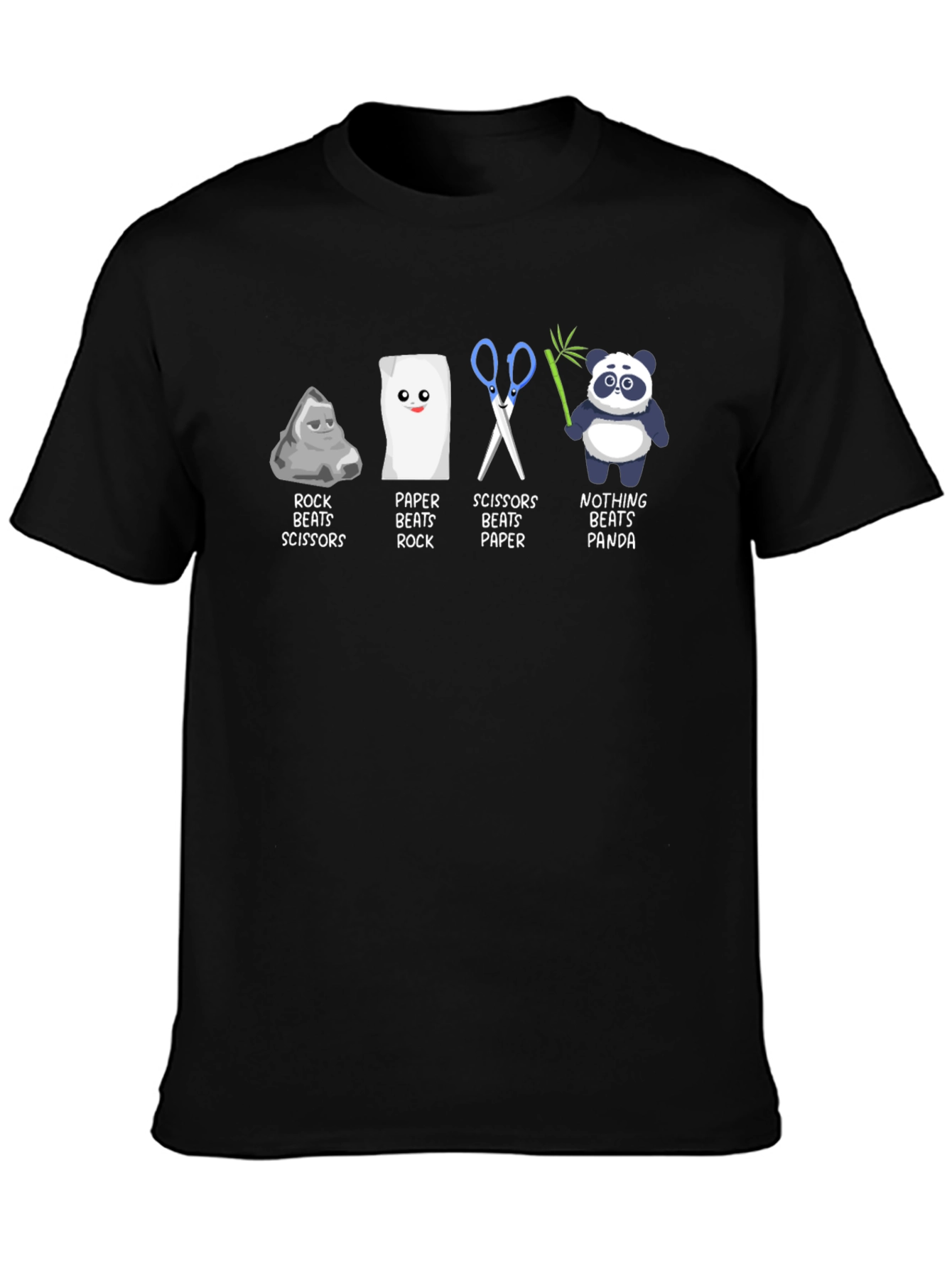 Rock Paper Scissors Panda Graphic Tee
