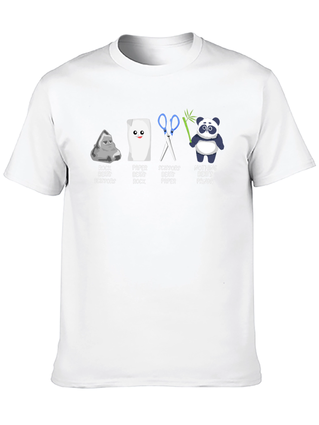 Rock Paper Scissors Panda Graphic Tee