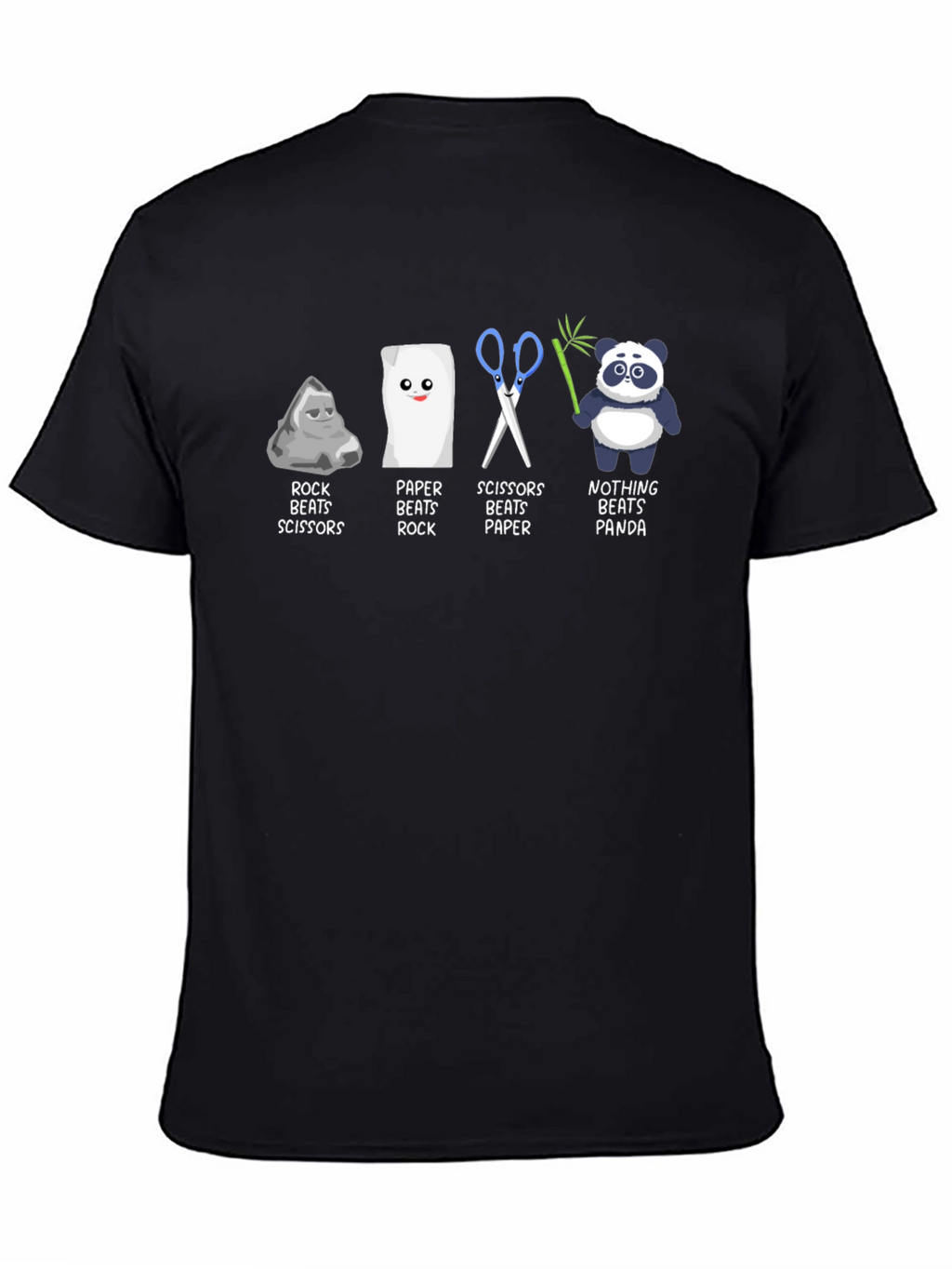 Rock Paper Scissors Panda Graphic Tee