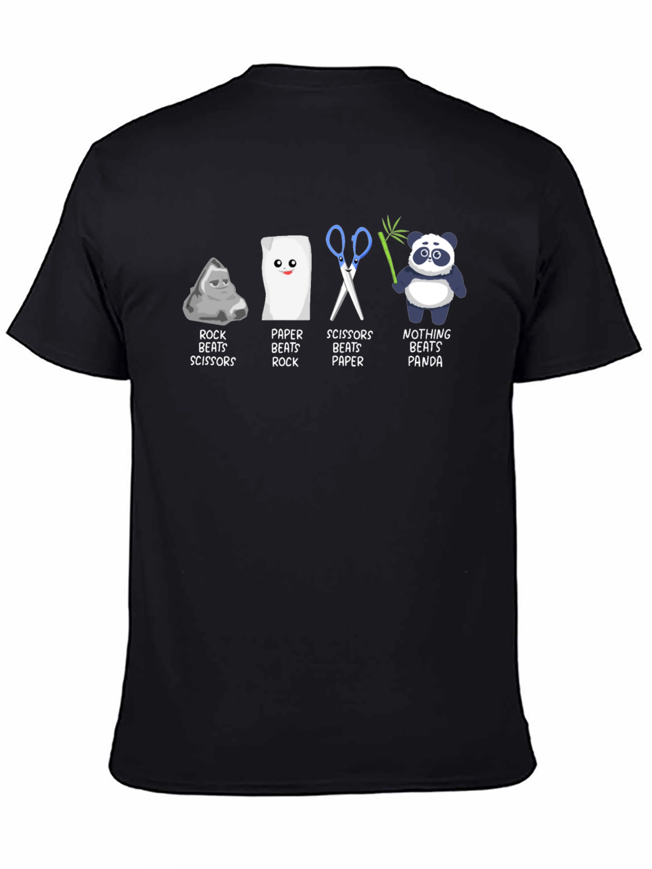 Rock Paper Scissors Panda Graphic Tee