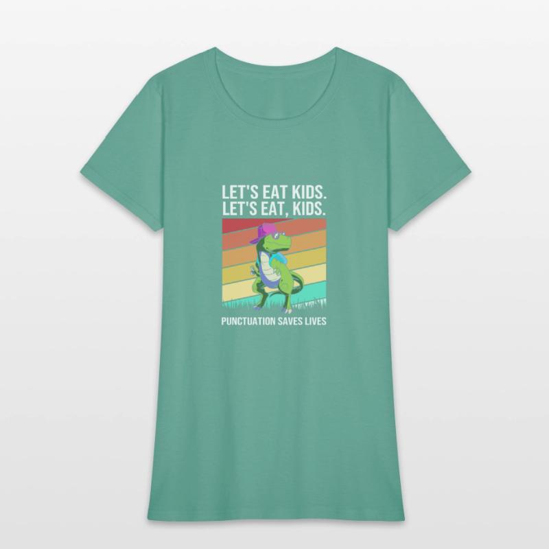 Dino Grammar Punctuation Save Lives Let's Eat Kids