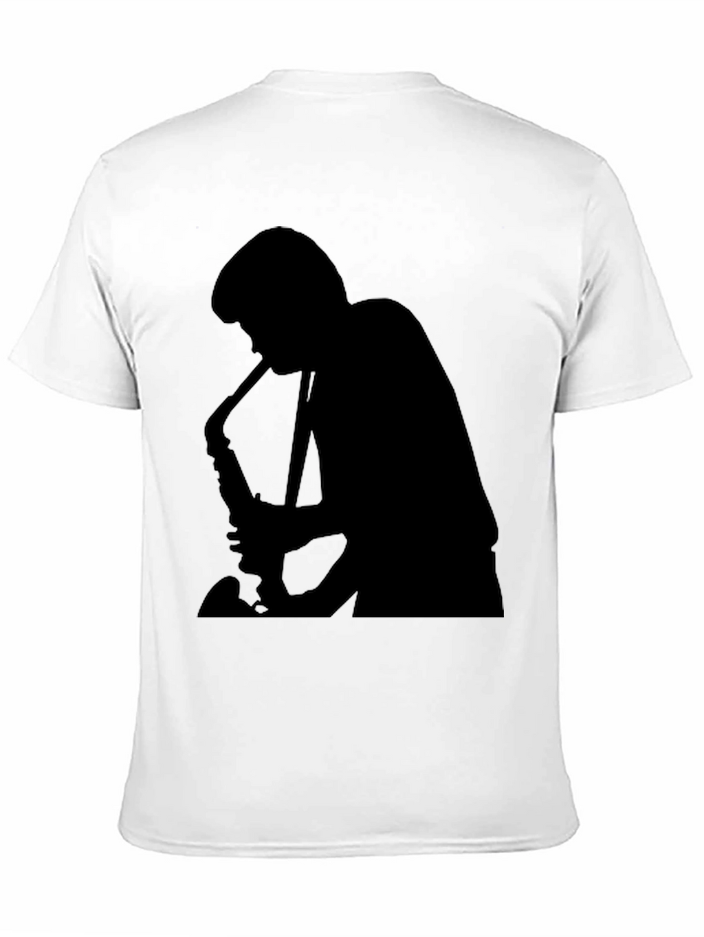 Saxophone Player Graphic Black T-Shirt