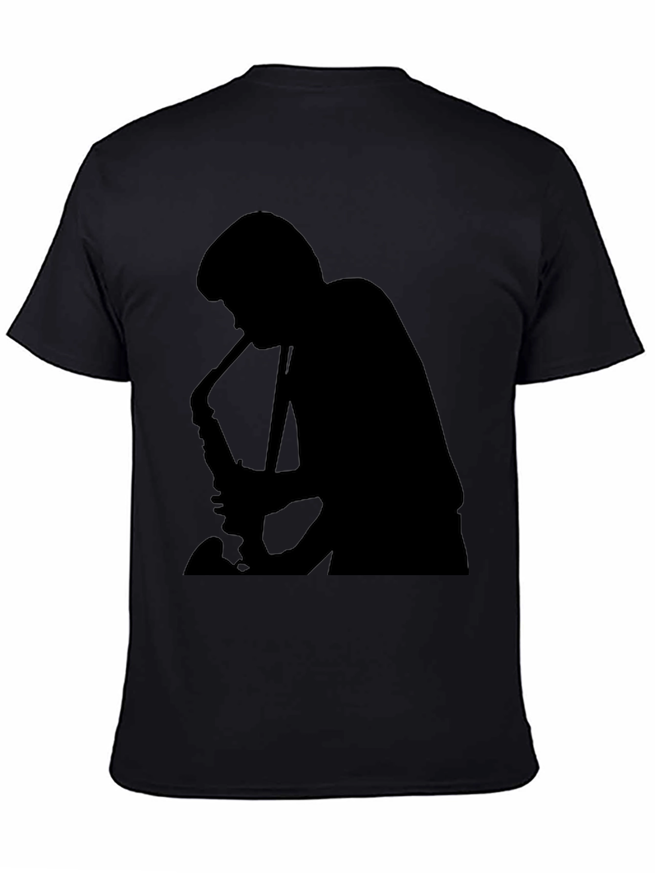 Saxophone Player Graphic Black T-Shirt