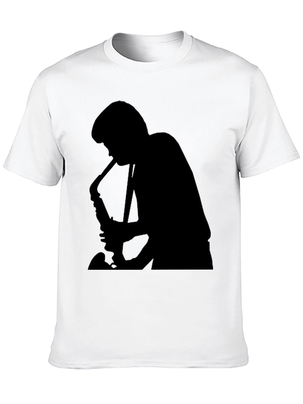 Saxophone Player Graphic Black T-Shirt