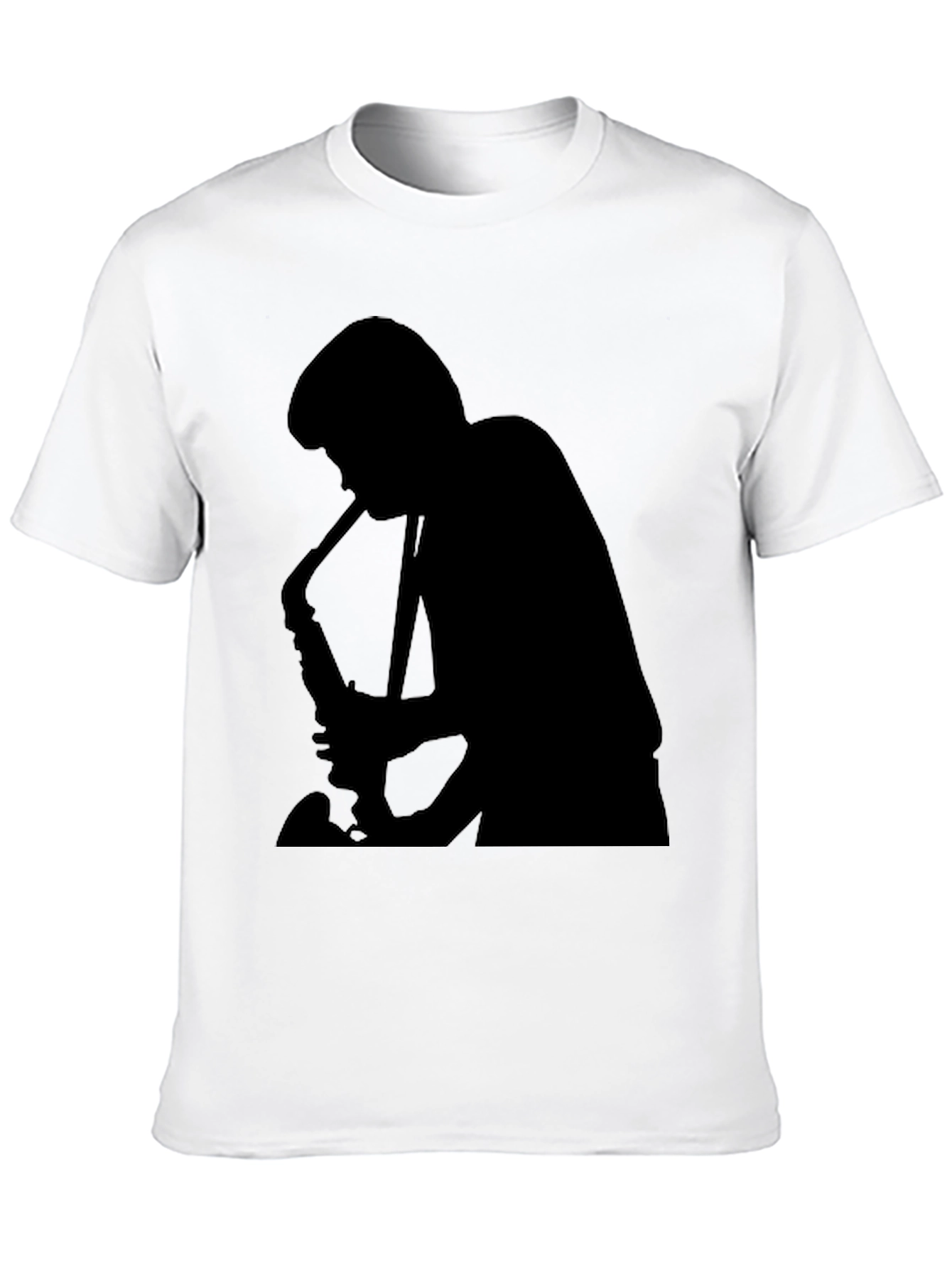 Saxophone Player Graphic Black T-Shirt