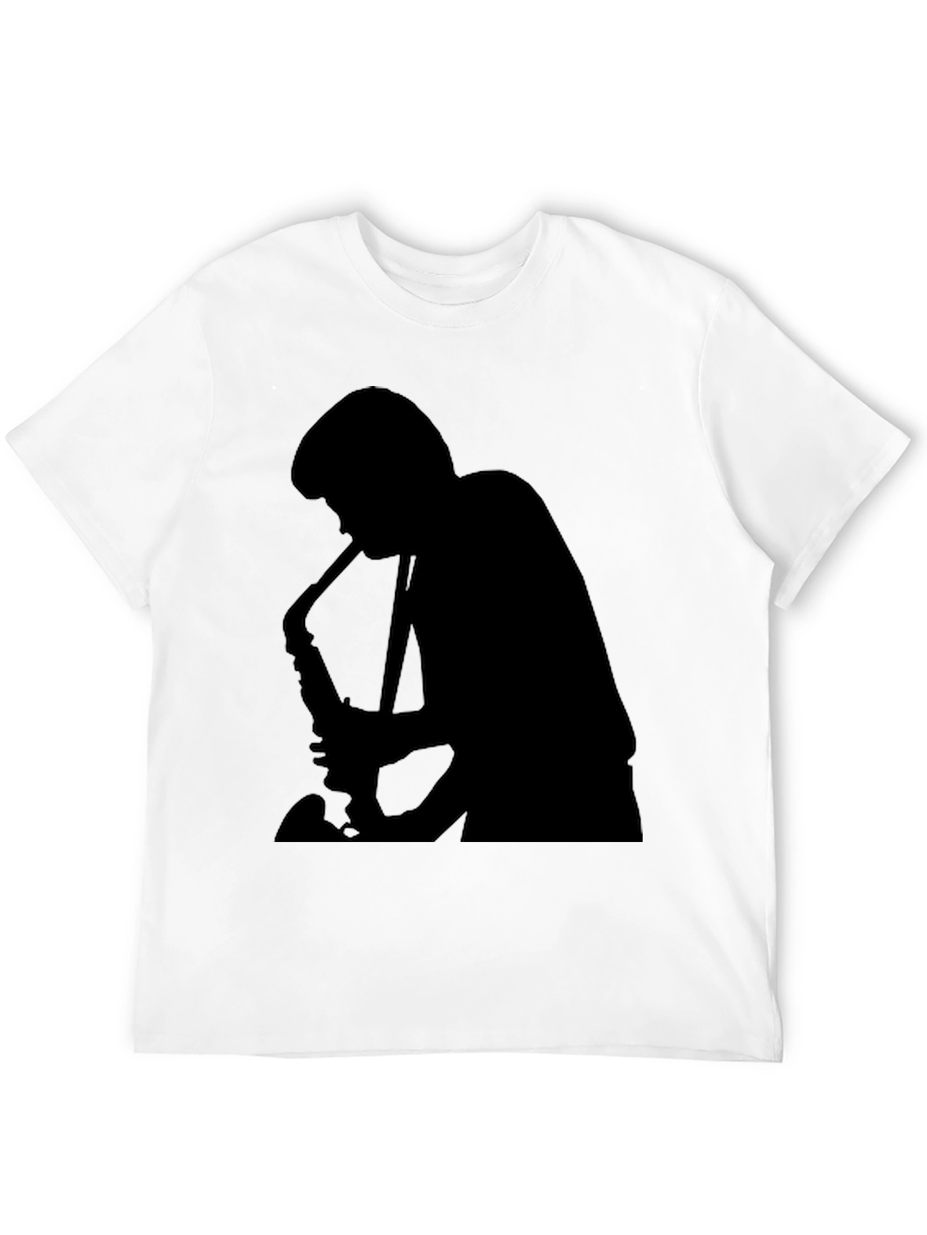 Saxophone Player Graphic Black T-Shirt