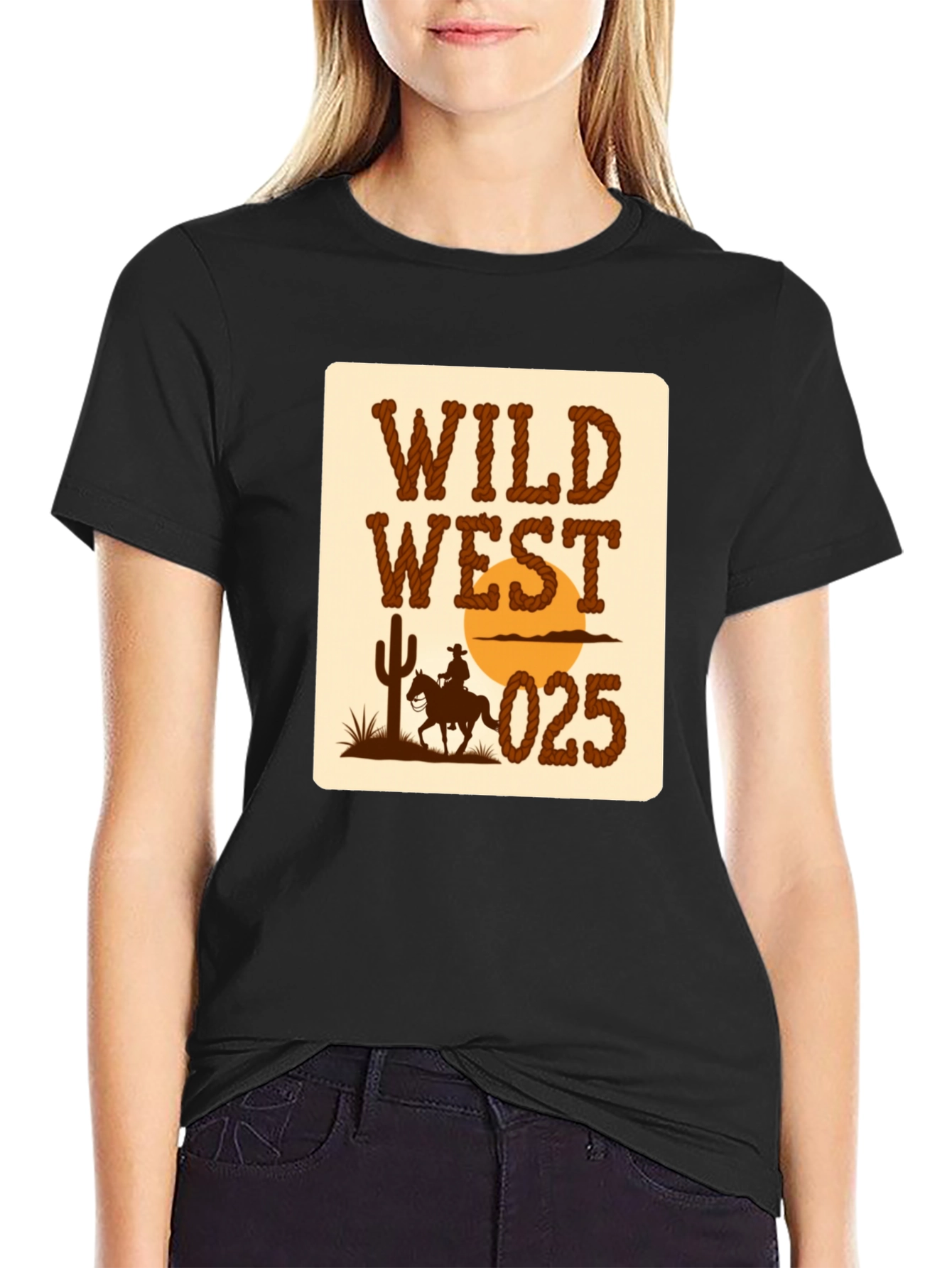 Wild West Graphic T-Shirt - Cowboy Design