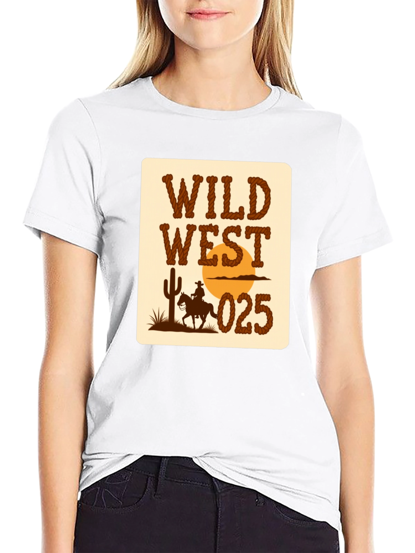 Wild West Graphic T-Shirt - Cowboy Design