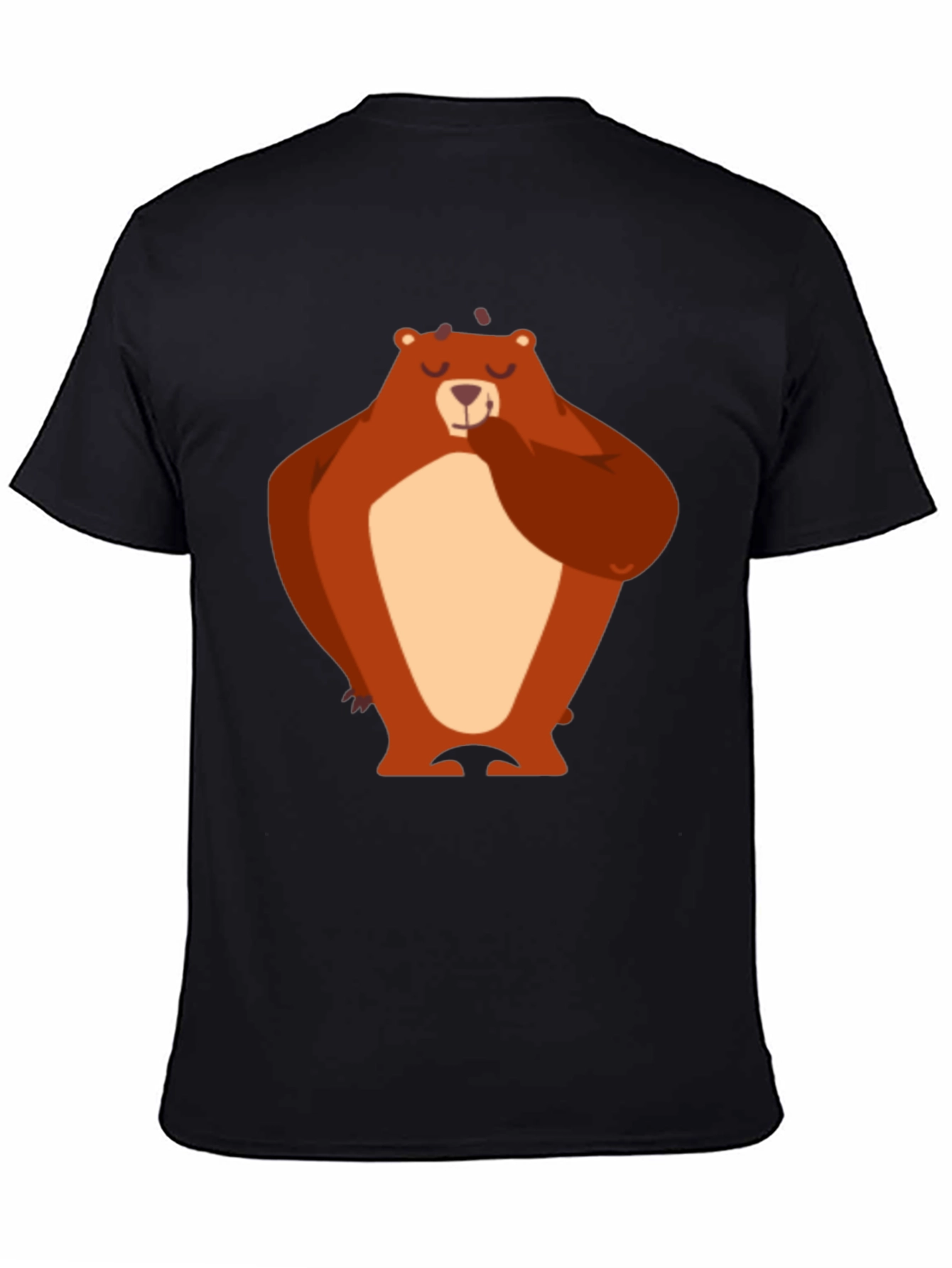 Bear Graphic T-Shirt - Black Cotton Tee