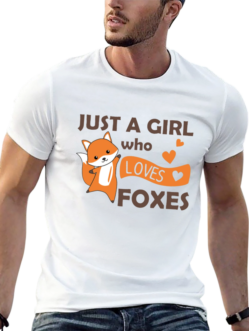 Cute Fox Girl Loves Foxes T-Shirt