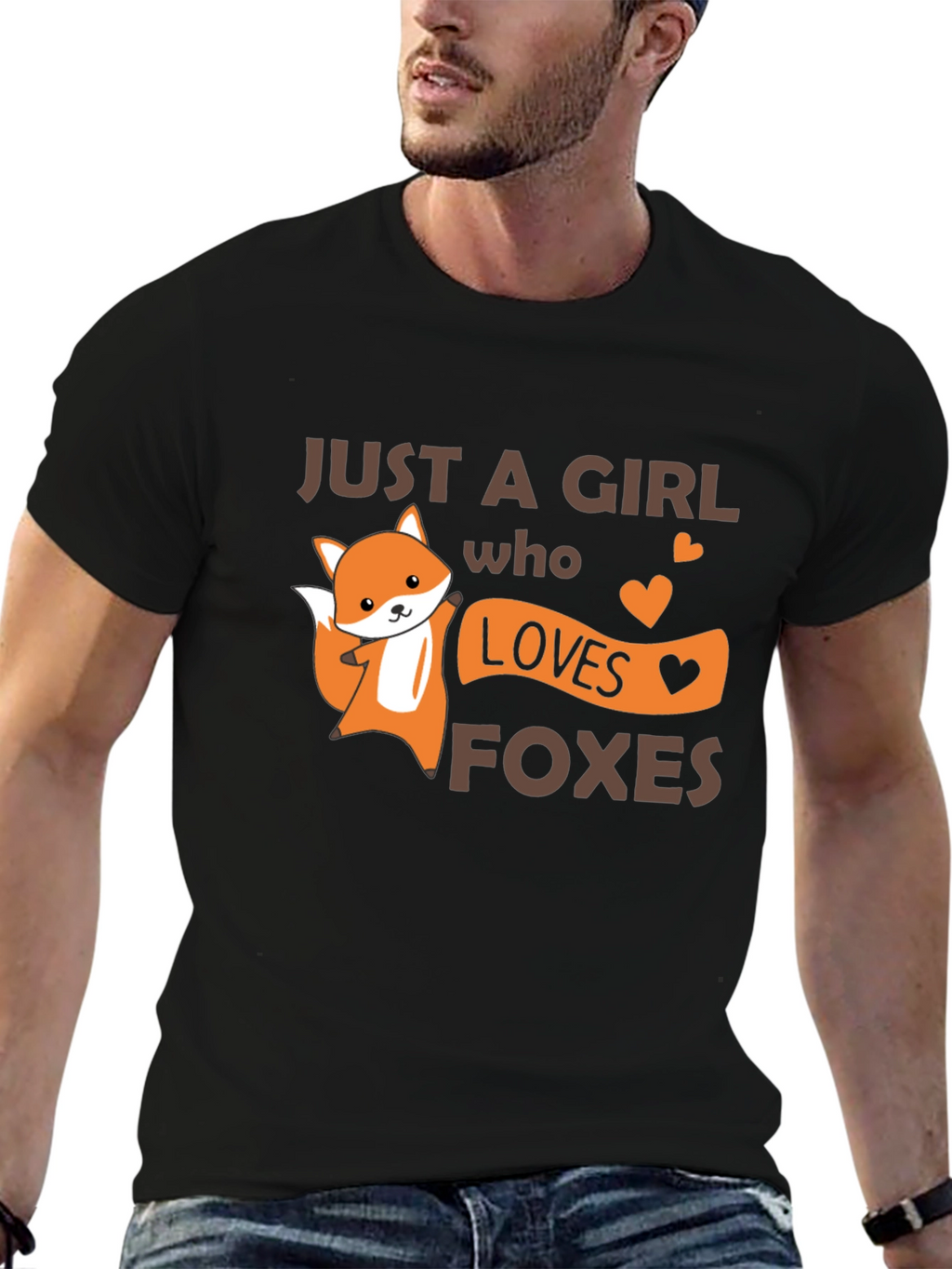 Cute Fox Girl Loves Foxes T-Shirt
