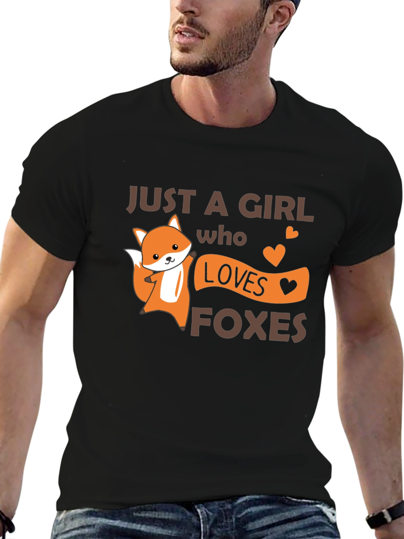 Cute Fox Girl Loves Foxes T-Shirt