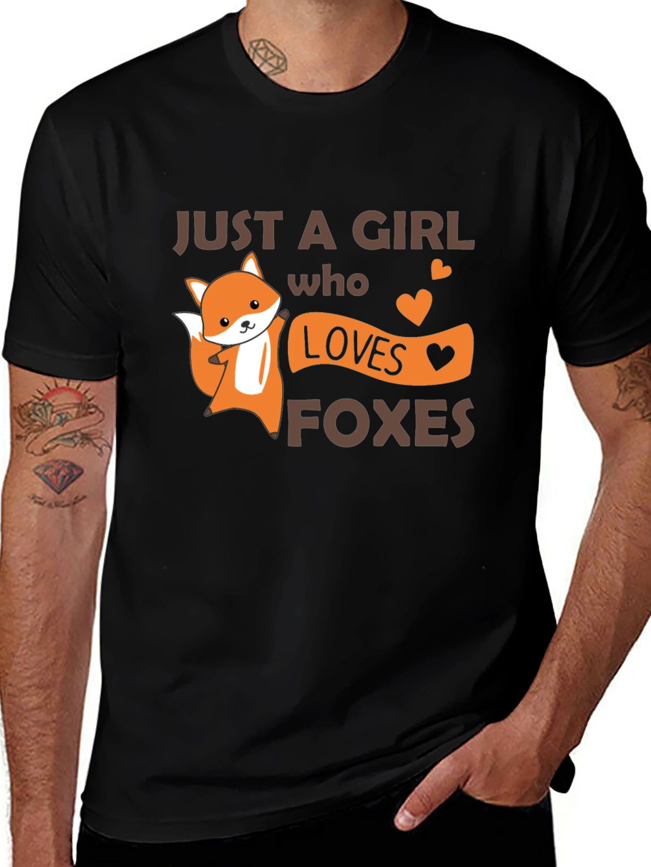Cute Fox Girl Loves Foxes T-Shirt