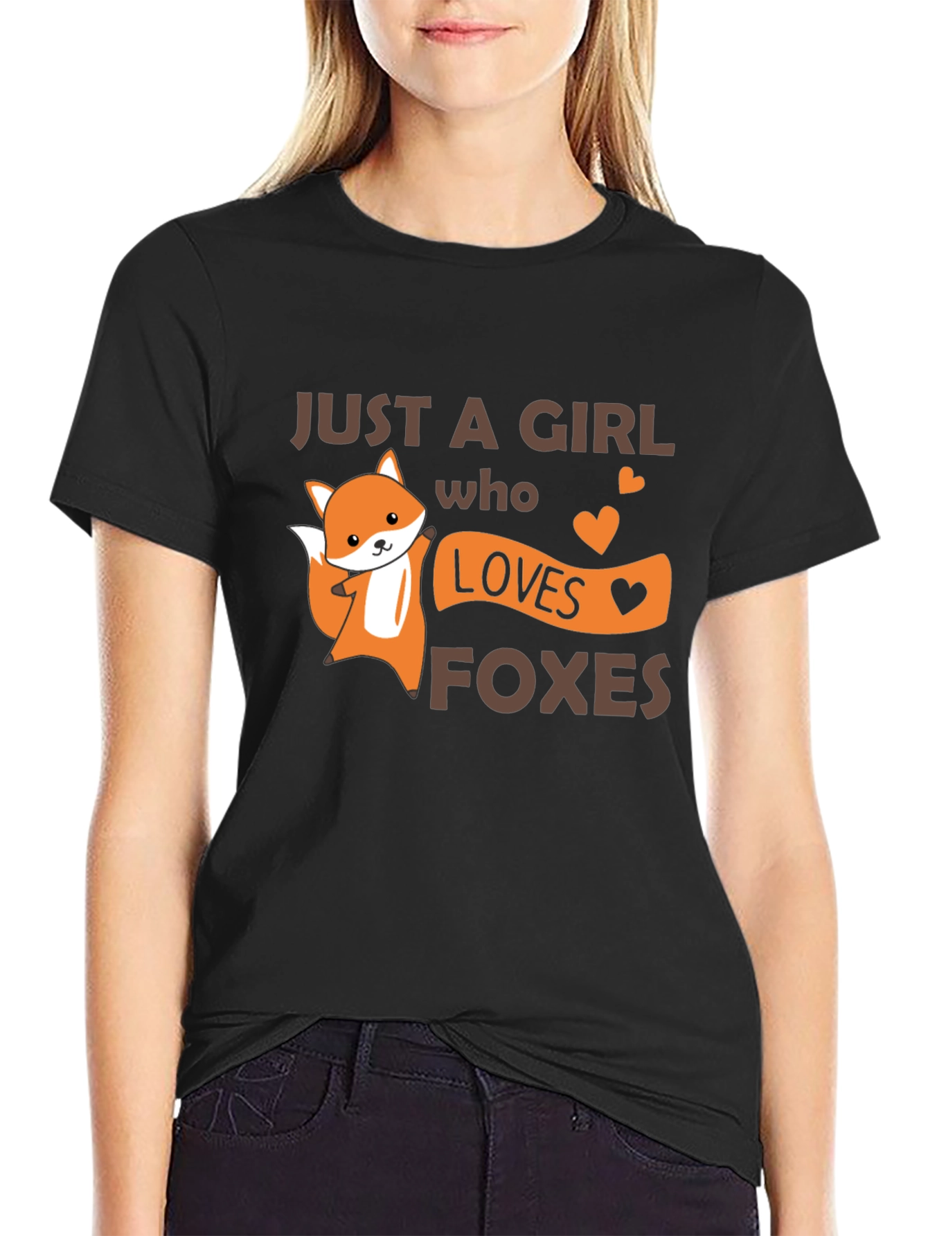 Cute Fox Girl Loves Foxes T-Shirt