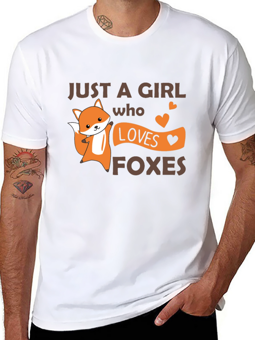 Cute Fox Girl Loves Foxes T-Shirt