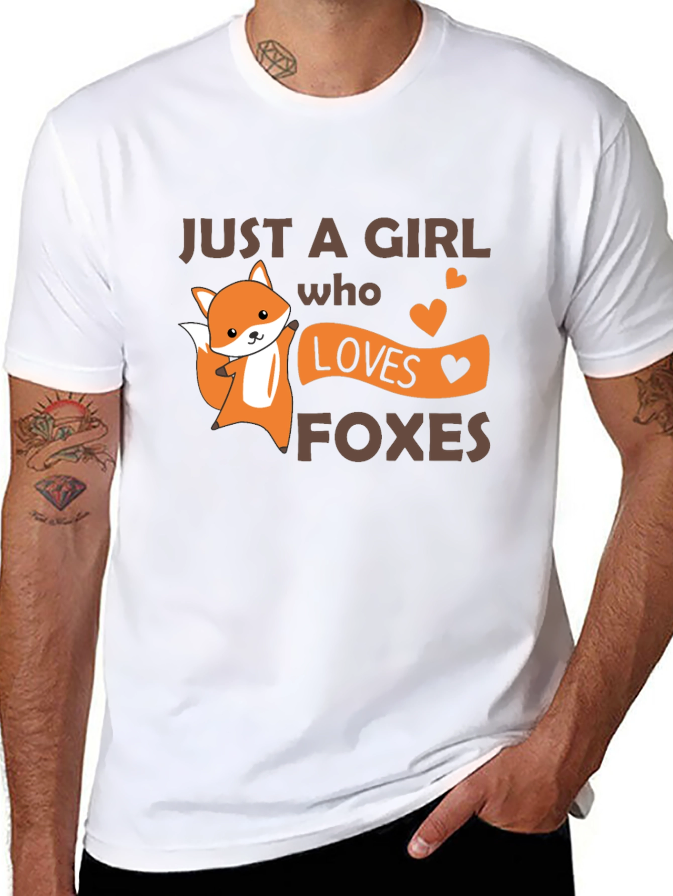 Cute Fox Girl Loves Foxes T-Shirt