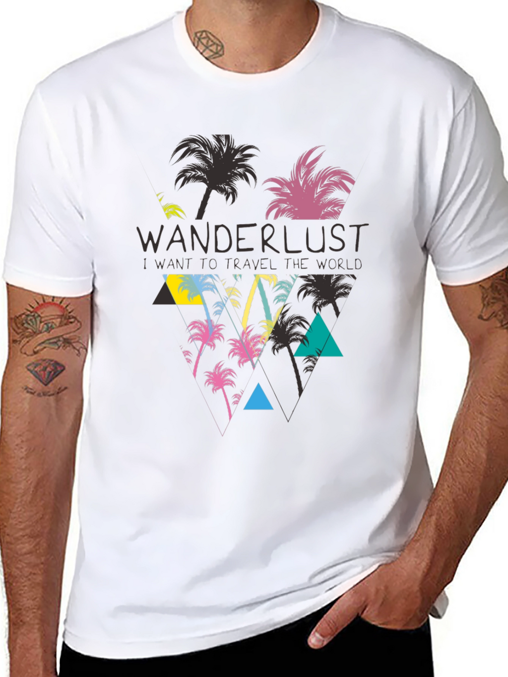Wanderlust Palm Tree Graphic T-Shirt