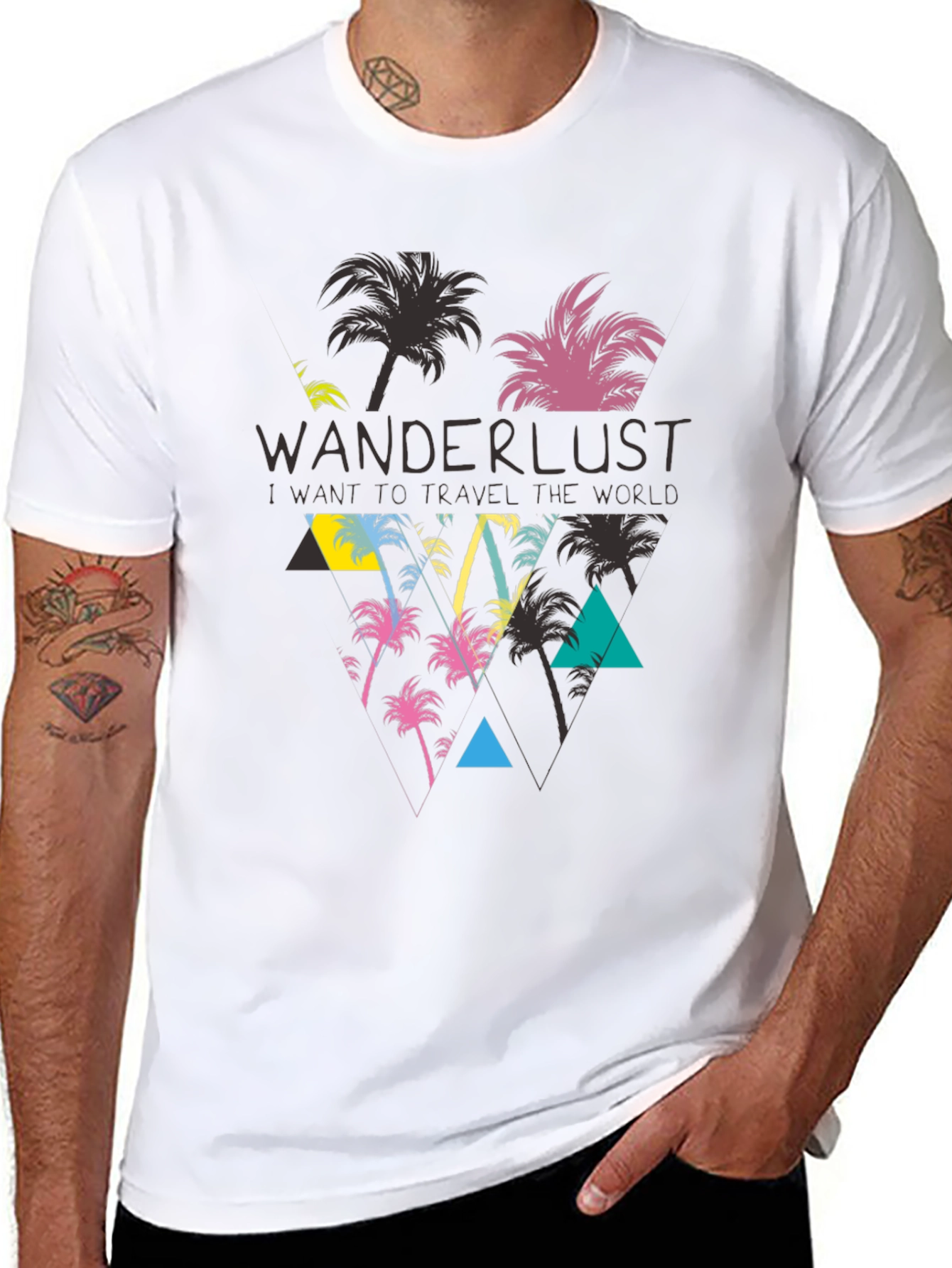 Wanderlust Palm Tree Graphic T-Shirt