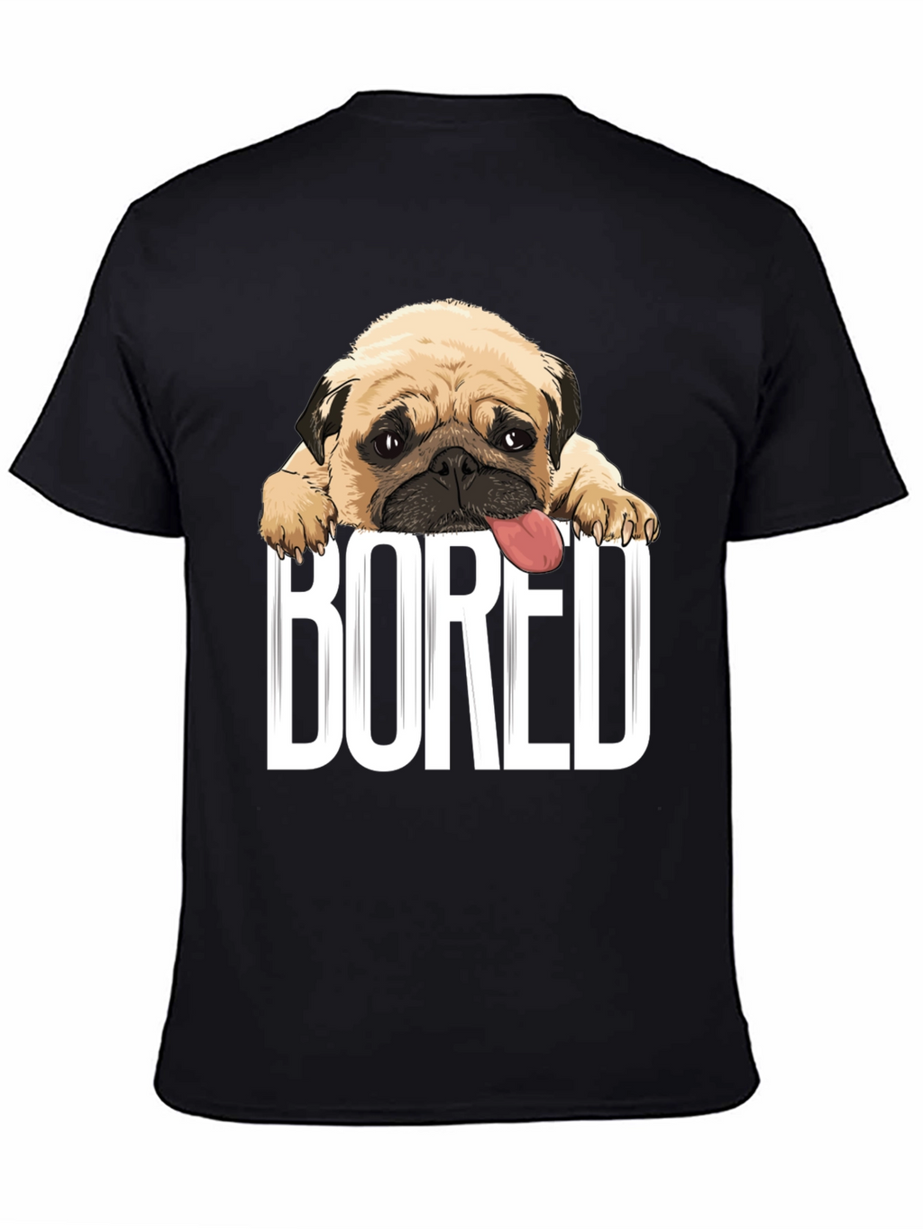 Bored Pug Graphic T-Shirt