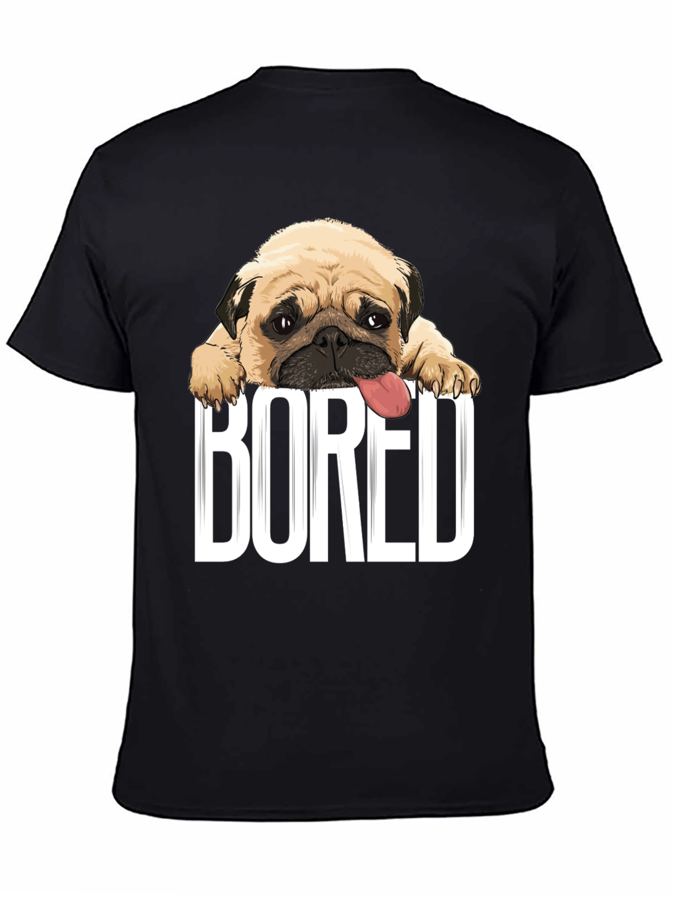 Bored Pug Graphic T-Shirt