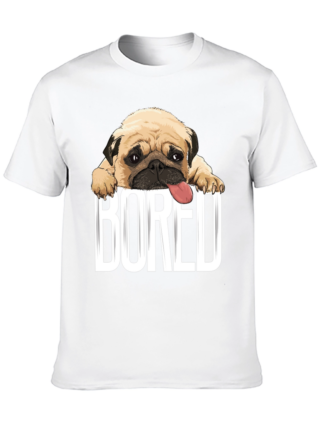 Bored Pug Graphic T-Shirt