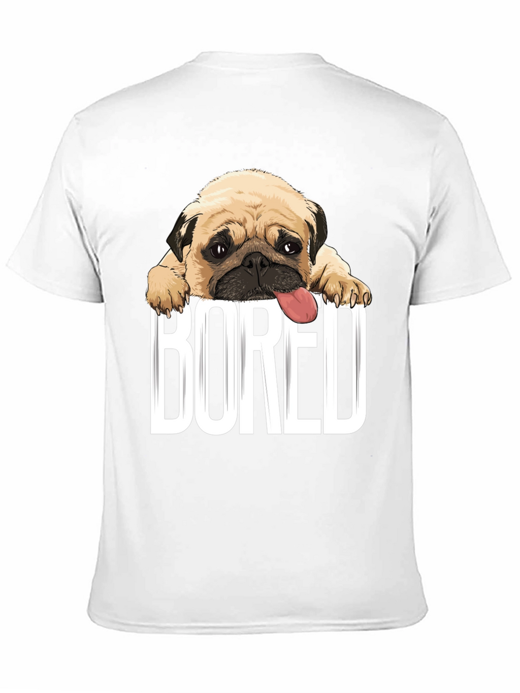 Bored Pug Graphic T-Shirt