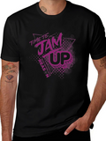 Time To Jam Up Black Graphic Tee
