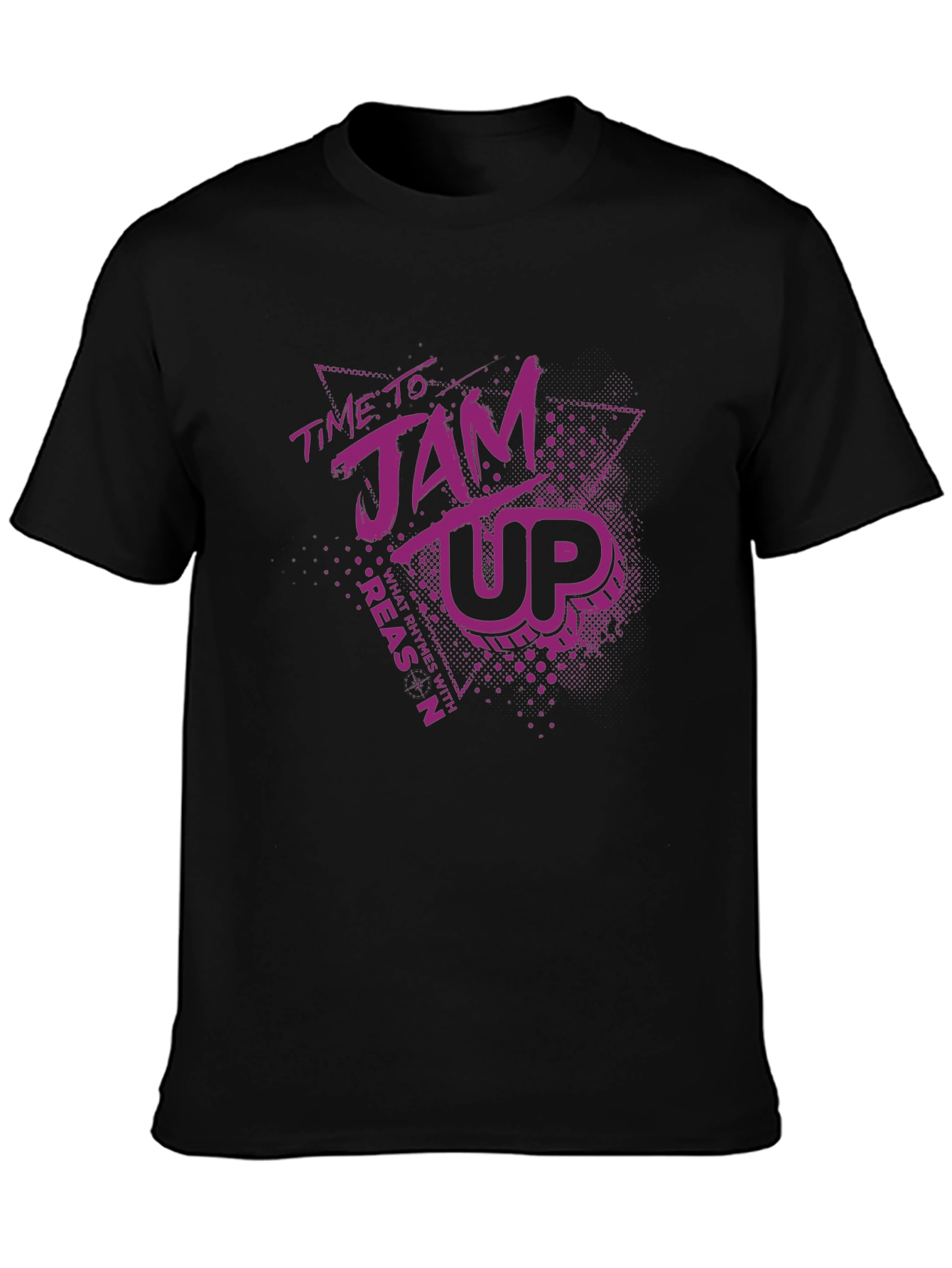 Time To Jam Up Black Graphic Tee