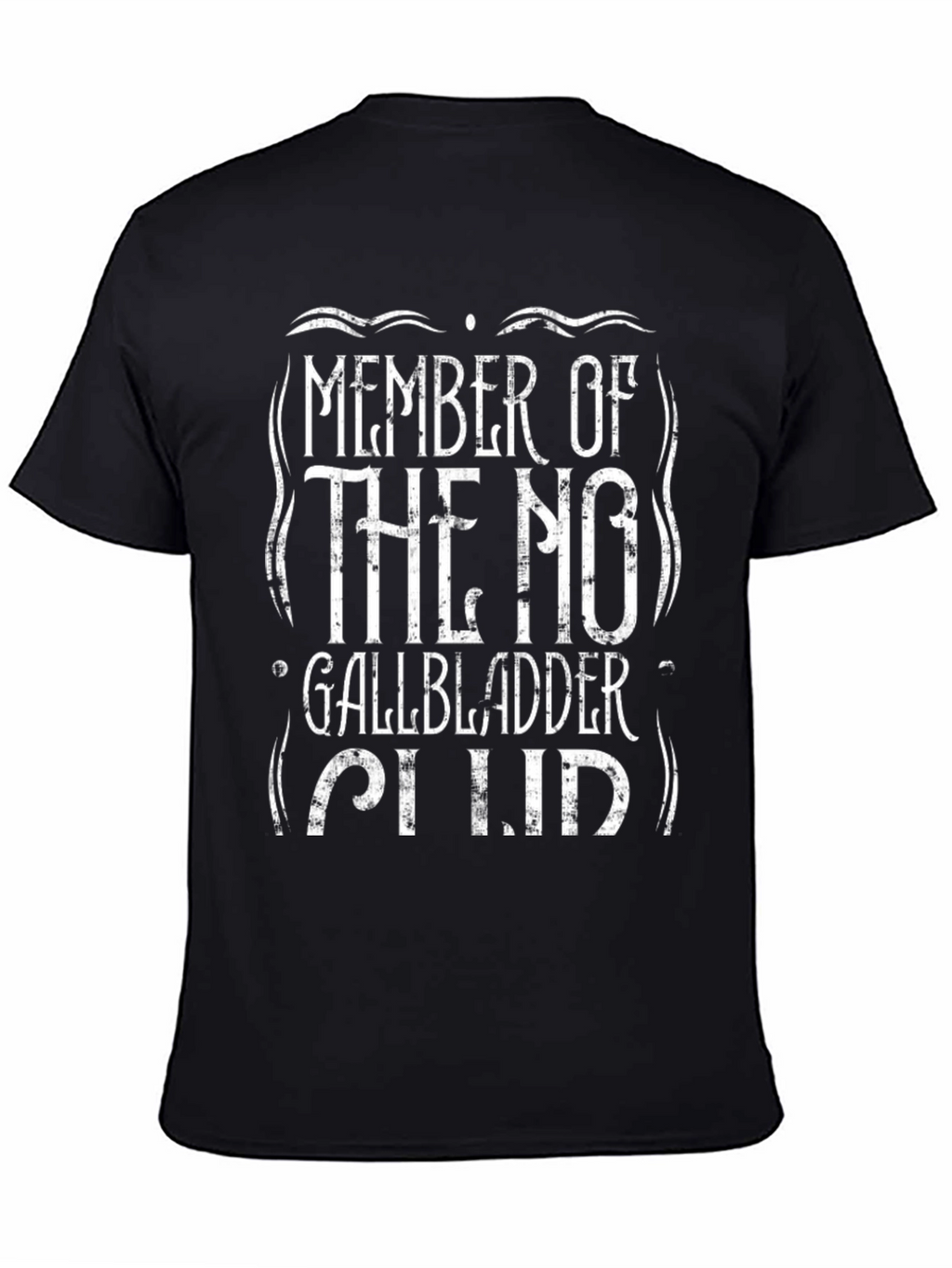 No Gallbladder Club Black T-Shirt