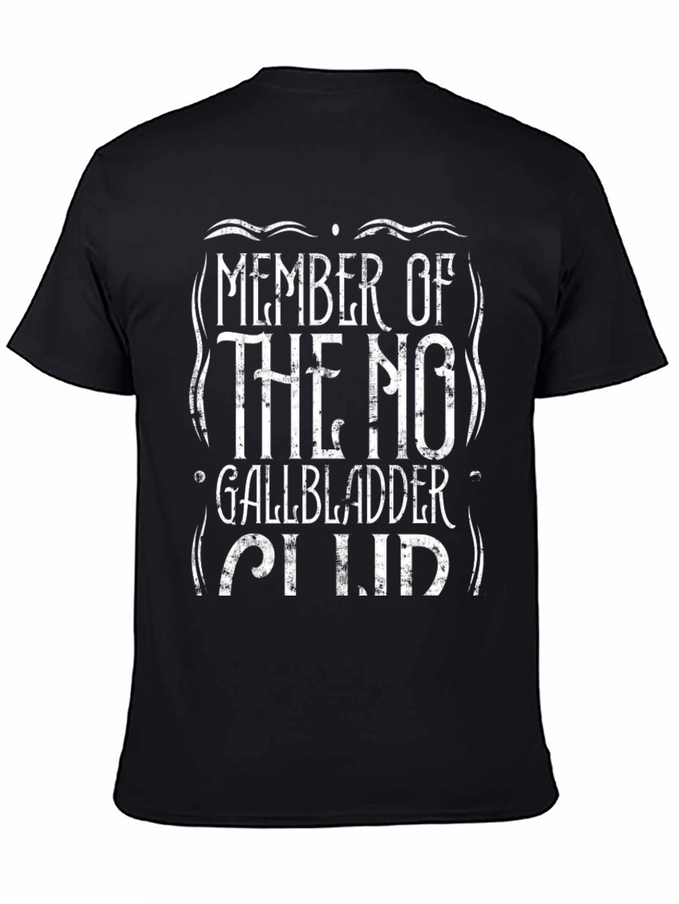 No Gallbladder Club Black T-Shirt